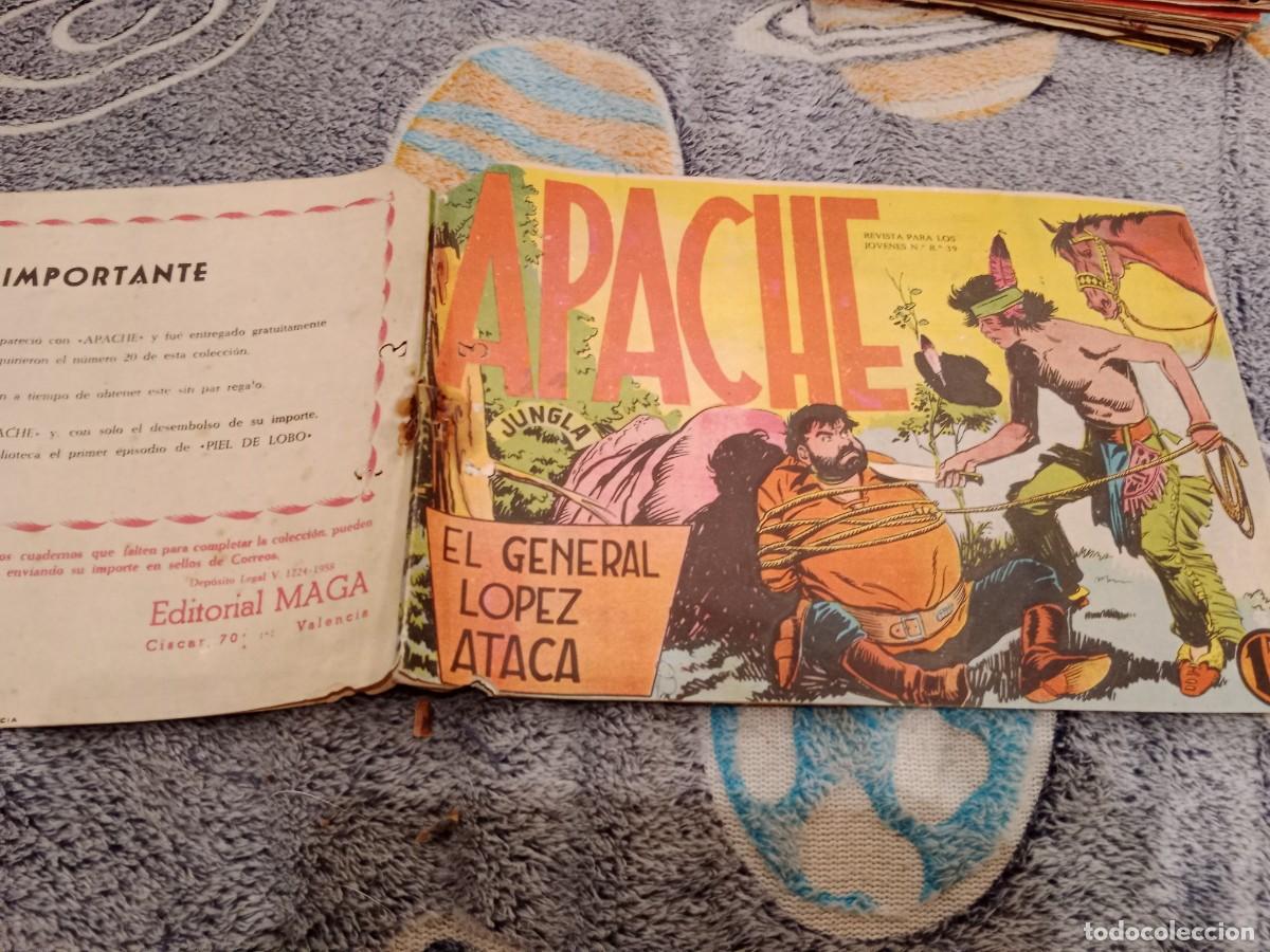 Tebeos: APACHE 1&ordf;SERIE N&ordm; 24 EL GENERAL LOPEZ ATACA - EDITORIAL MAGA 1959 - ORIGINAL