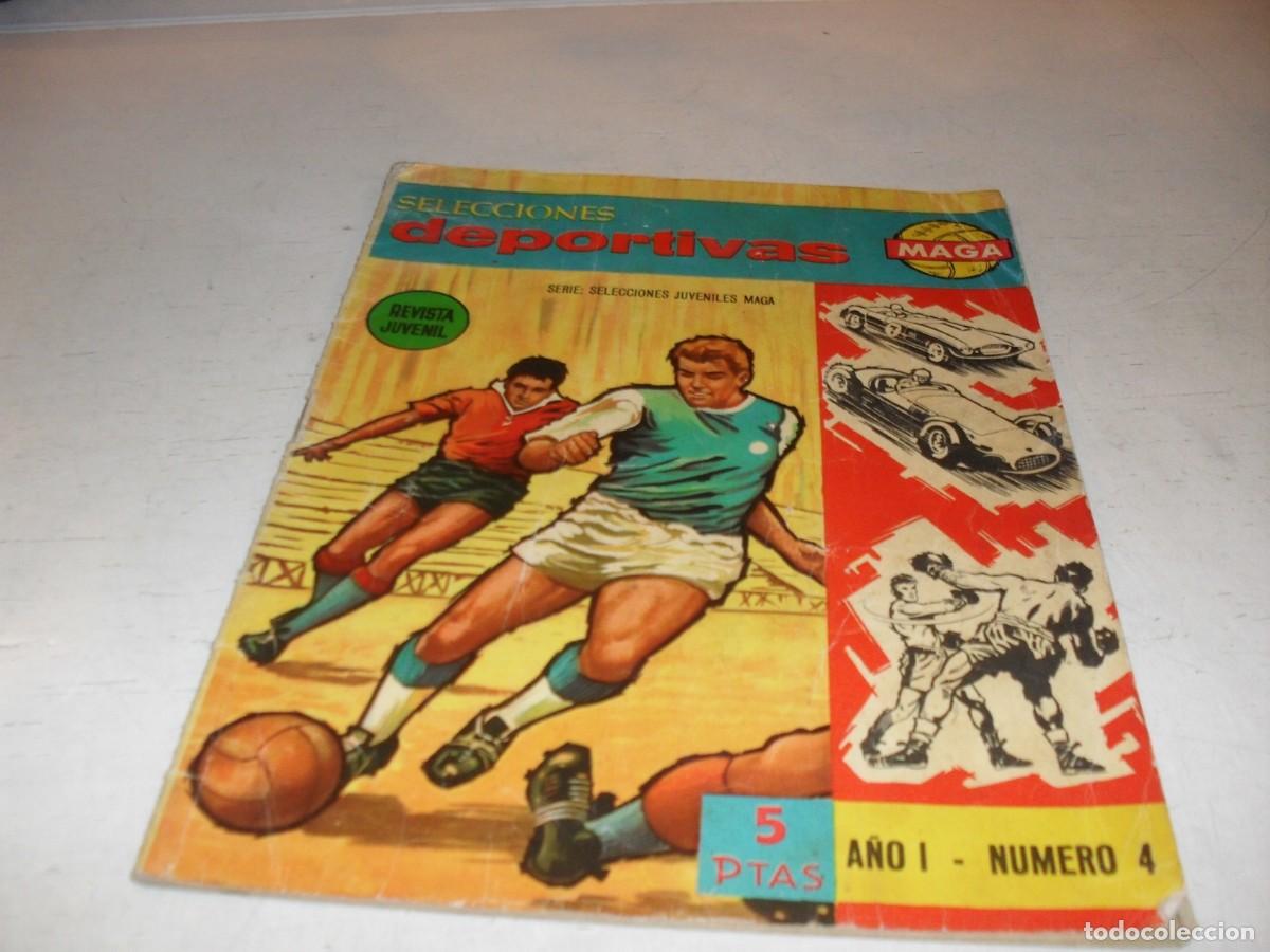 Tebeos: SELECCIONES DEPORTIVAS N&ordm; 4,DE 12,CON PEREDA(FUTBOL)EN CONTRAPORTADA.EDITA MAGA,1963