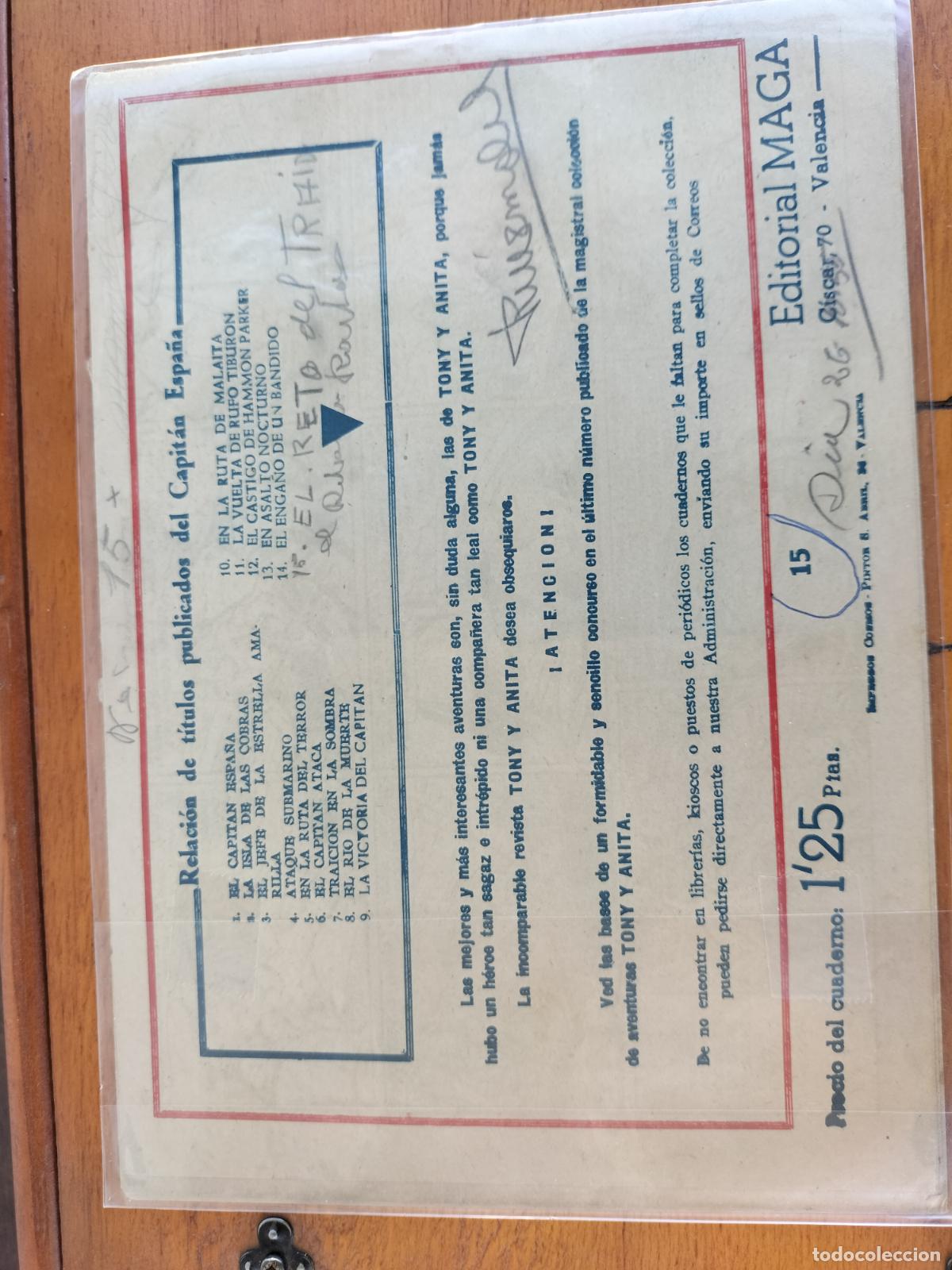 Tebeos: CAPITAN ESPA&Ntilde;A N&ordm; 15 MAGA ORIGINAL. - Foto 2