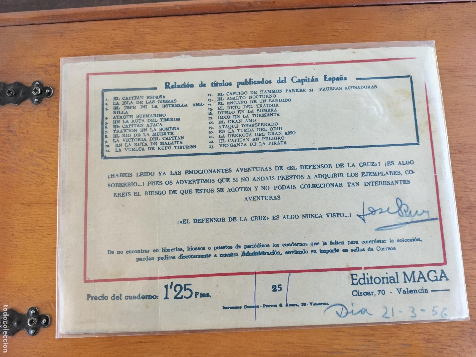 Tebeos: CAPITAN ESPA&Ntilde;A N&ordm; 25 MAGA ORIGINAL. - Foto 2