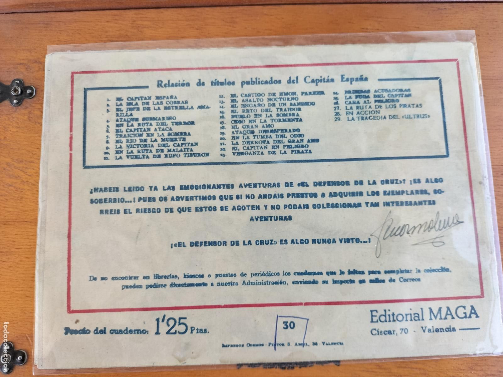 Tebeos: CAPITAN ESPA&Ntilde;A N&ordm; 30 MAGA ORIGINAL. - Foto 2