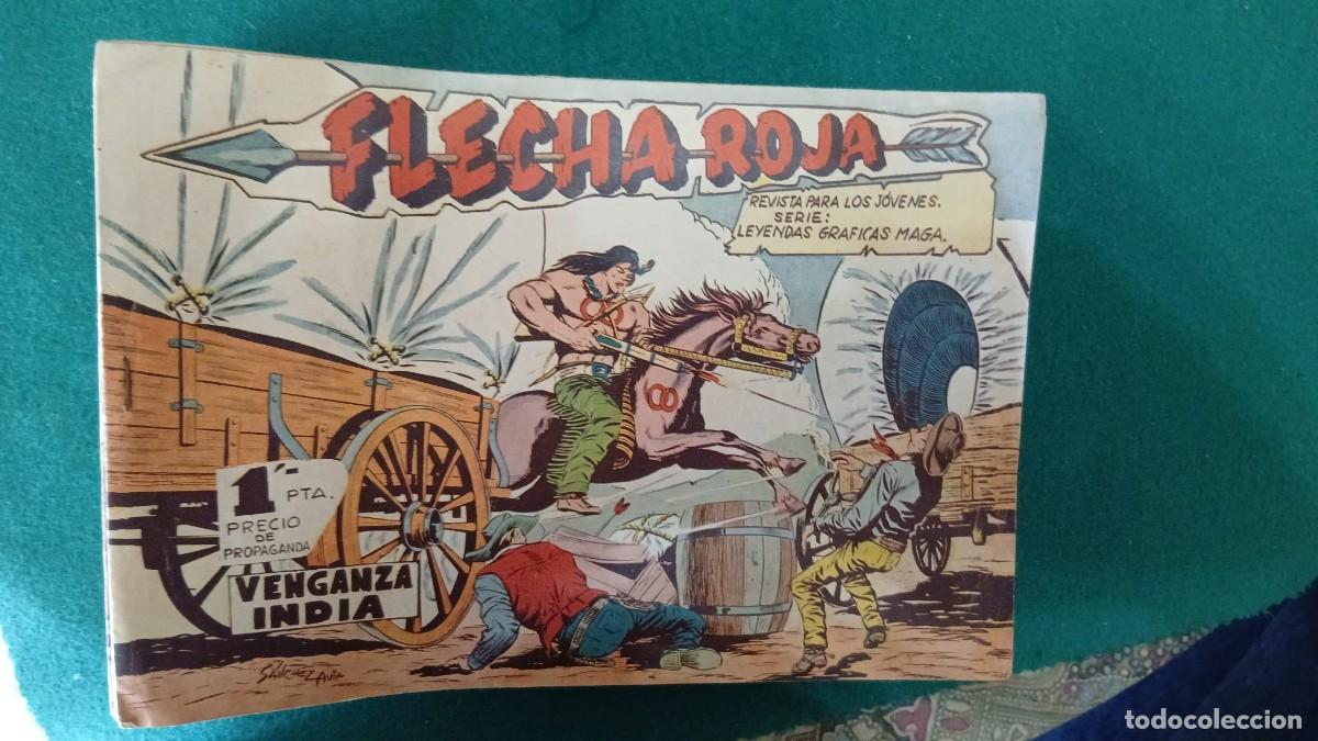 Tebeos: Flecha roja del 1 al 71, Maga en muy buen estado Bolsa JJ