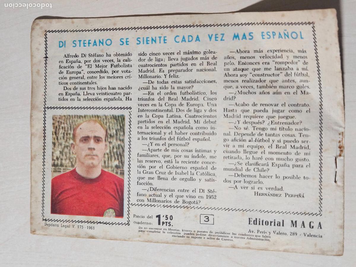 Tebeos: OLIMAN, AS DEL DEPORTE N&ordm; 3 DI STEFANO - ORIGINAL - MAGA