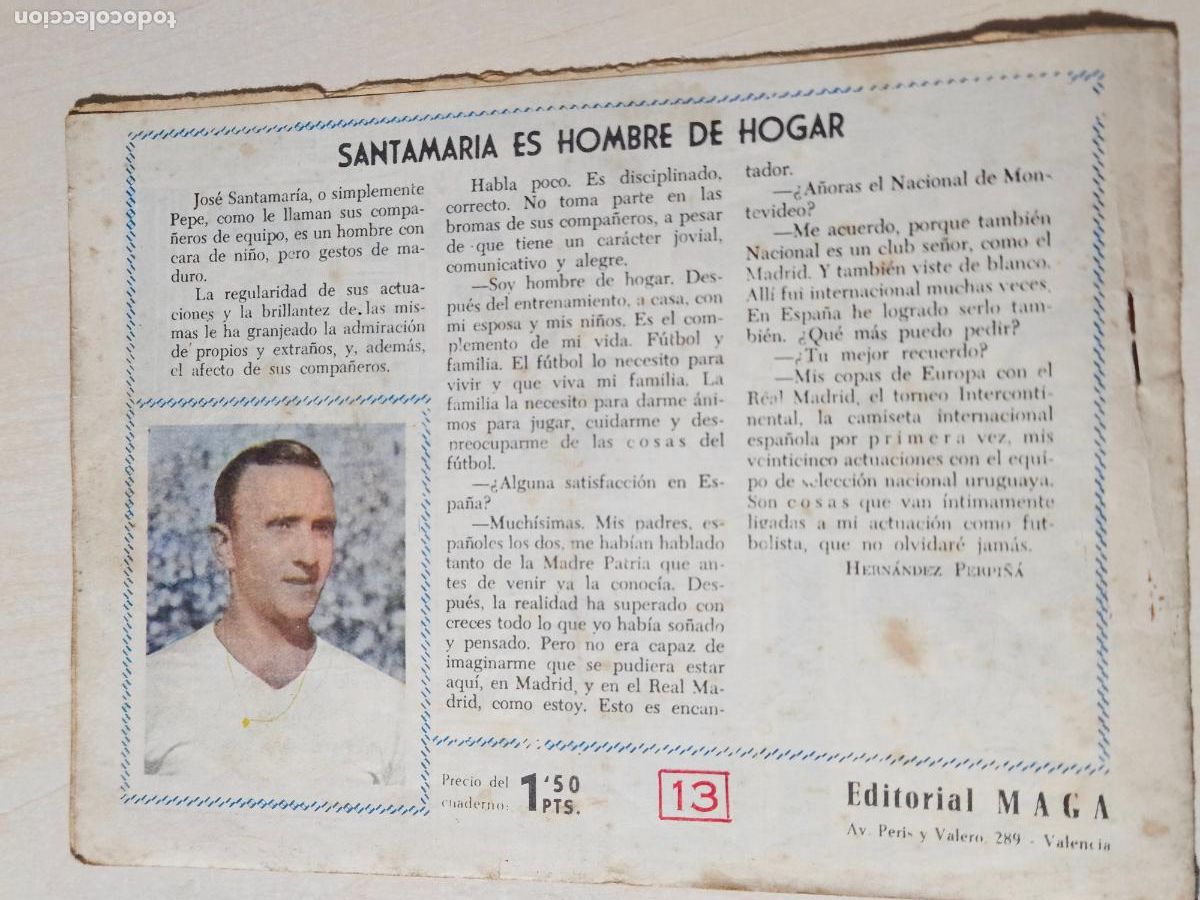 Giornalini: OLIMAN, AS DEL DEPORTE N&ordm; 13 SANTAMARIA - ORIGINAL - MAGA
