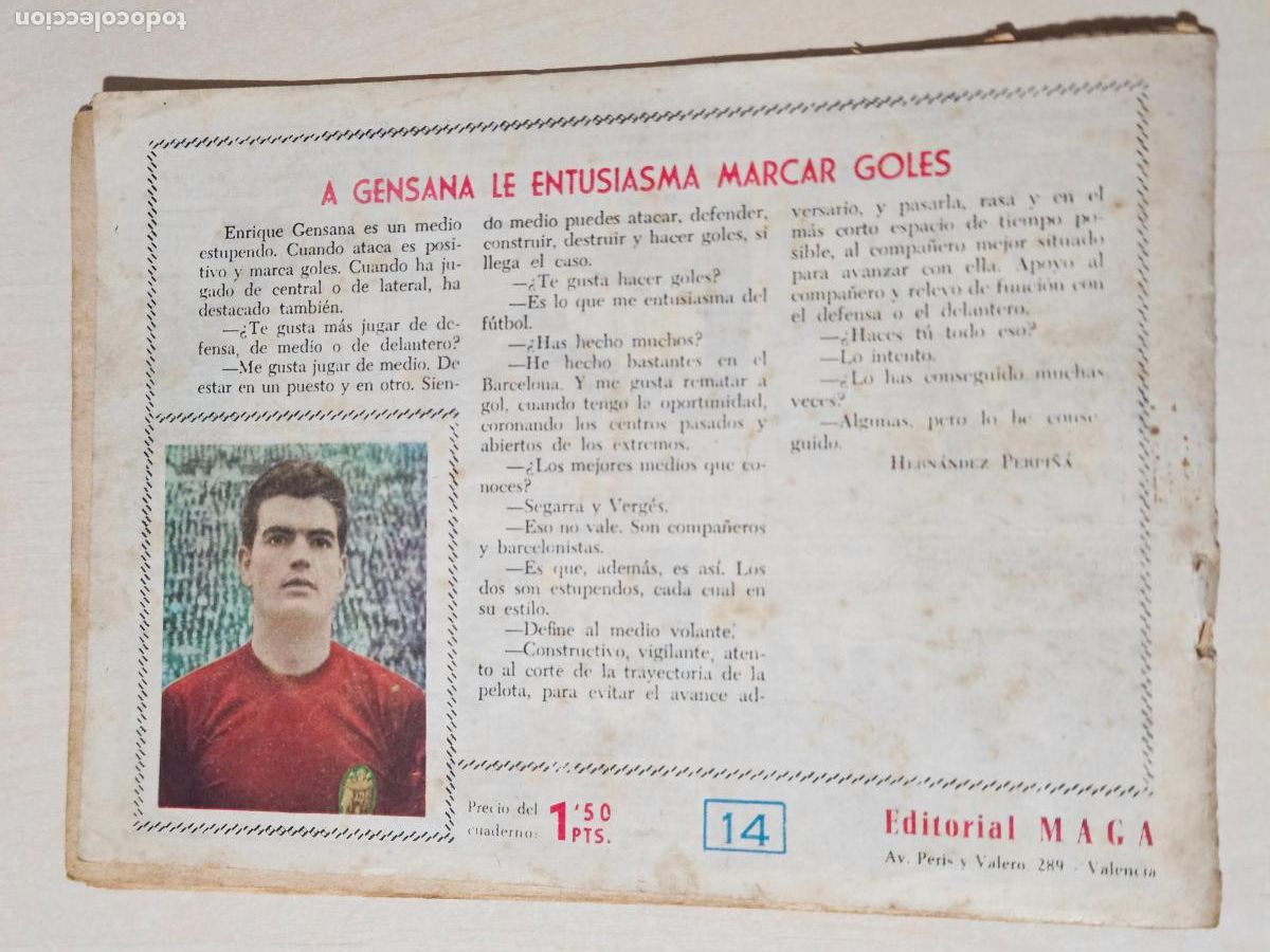 Tebeos: OLIMAN, AS DEL DEPORTE N&ordm; 14 GENSANA - ORIGINAL - MAGA
