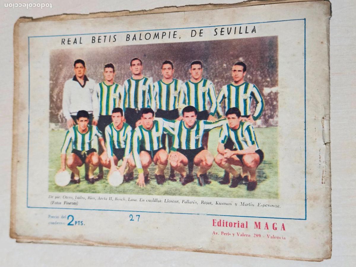 Tebeos: OLIMAN, AS DEL DEPORTE N&ordm; 27 REAL BETIS BALOMPIE - ORIGINAL - MAGA