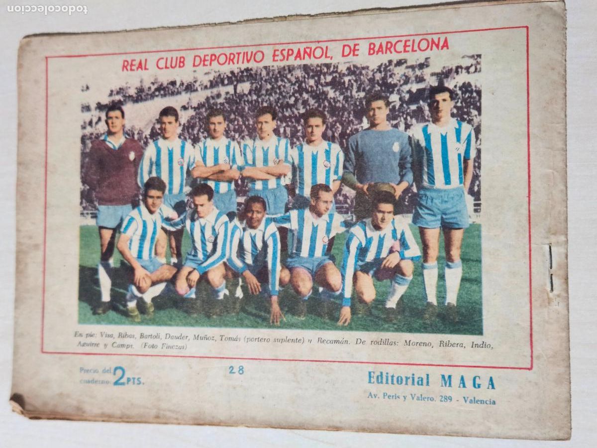 Tebeos: OLIMAN, AS DEL DEPORTE N&ordm; 28 ESPA&Ntilde;OL DE BARCELONA - ORIGINAL - MAGA