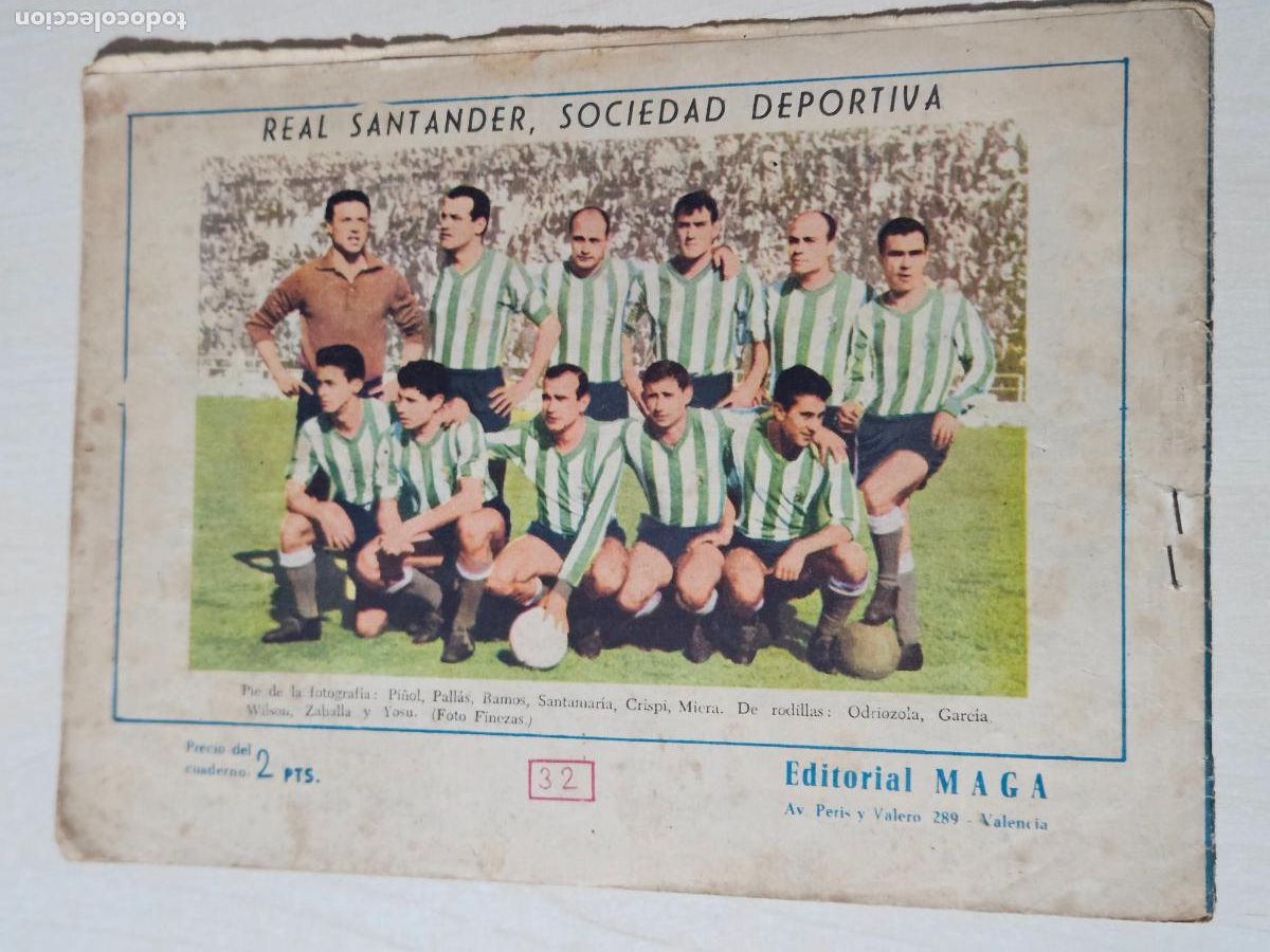 Tebeos: OLIMAN, AS DEL DEPORTE N&ordm; 32 REAL SANTANDER - ORIGINAL - MAGA