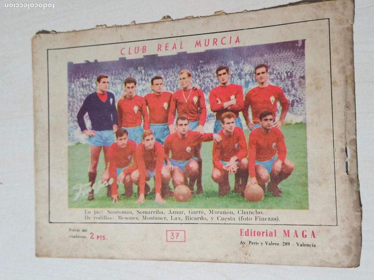 Tebeos: OLIMAN, AS DEL DEPORTE N&ordm; 37 REAL MURCIA - ORIGINAL - MAGA