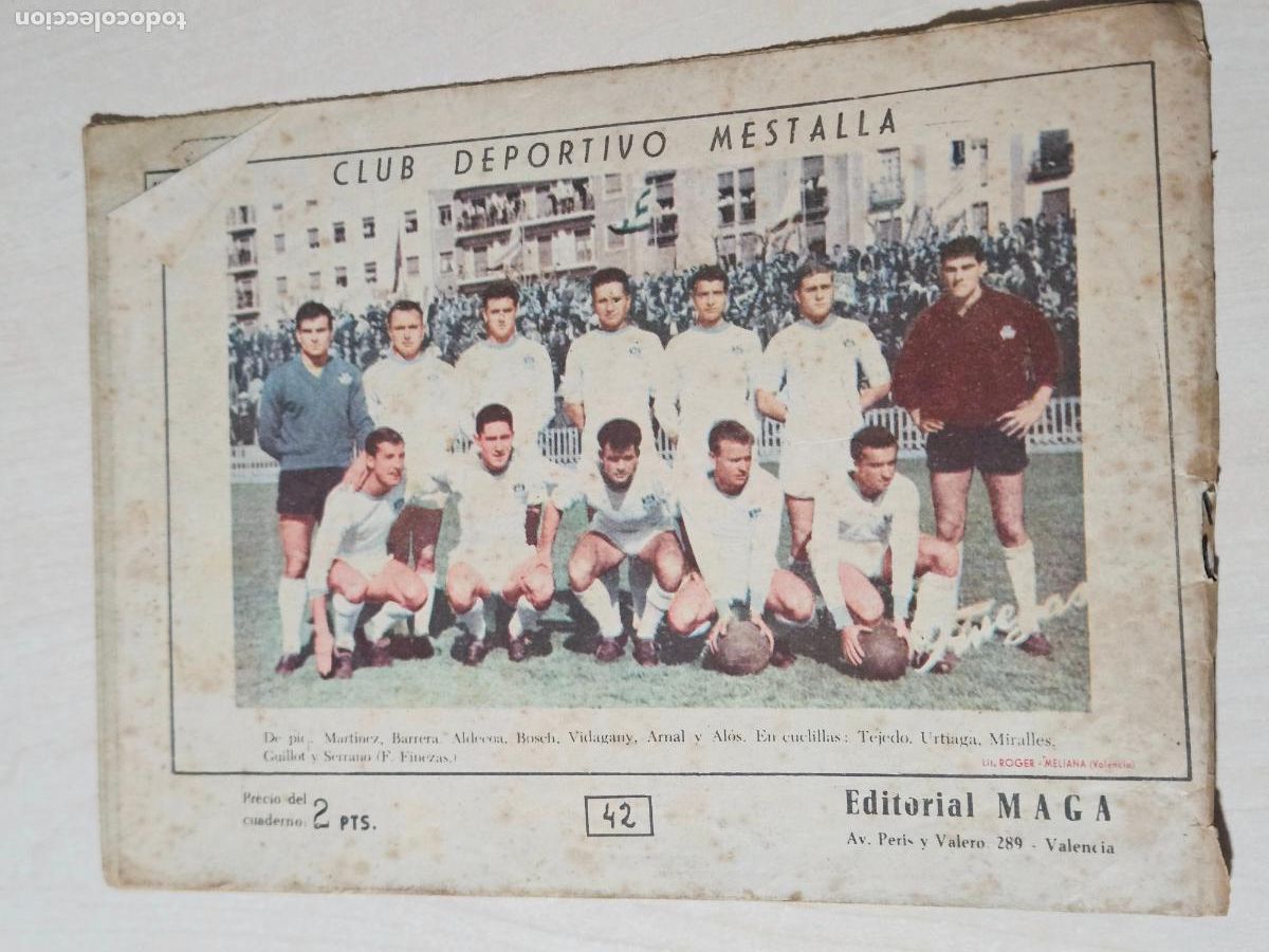 Tebeos: OLIMAN, AS DEL DEPORTE N&ordm; 42 DEPORTIVO MESTALLA - ORIGINAL - MAGA