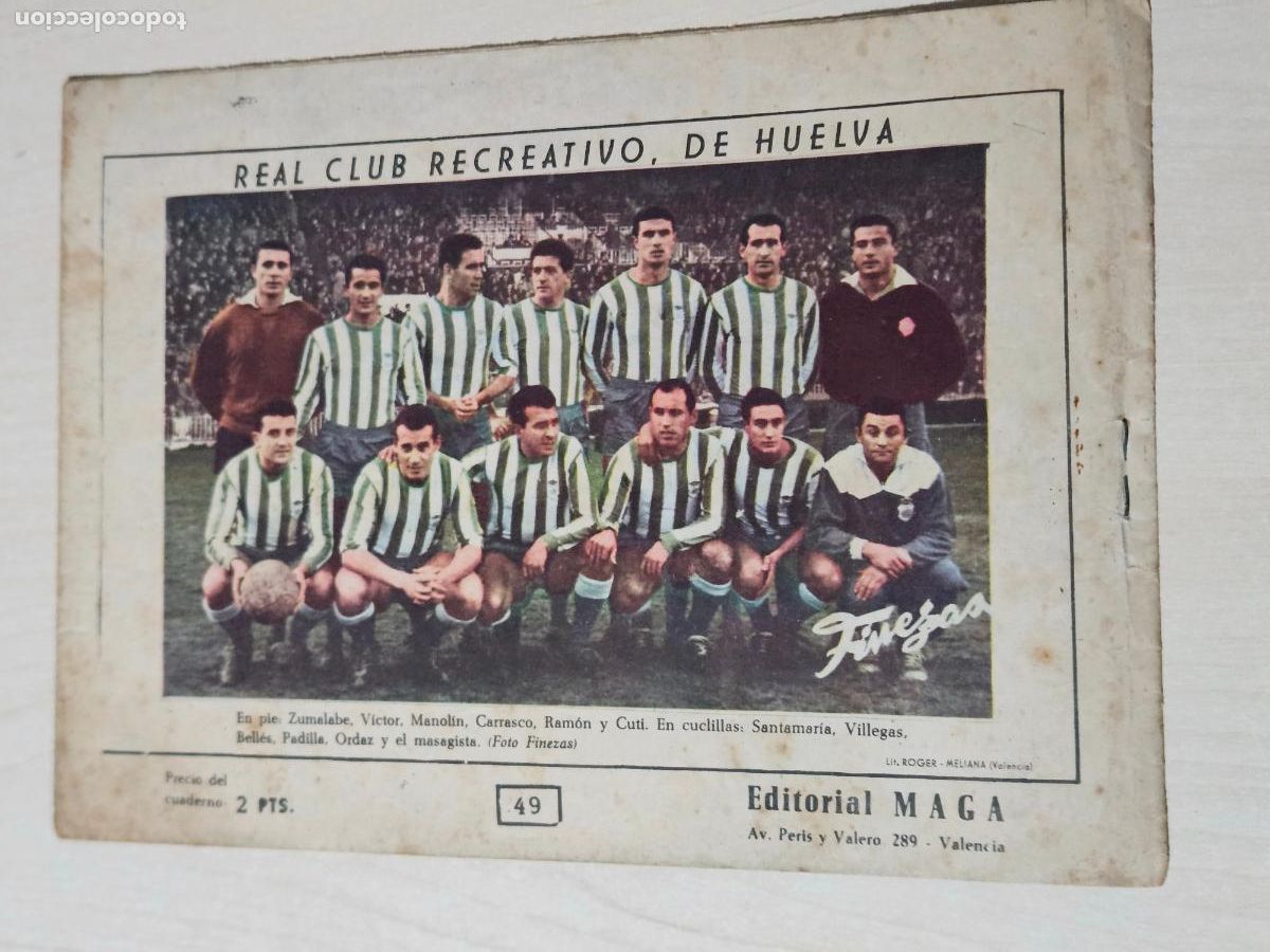 Tebeos: OLIMAN, AS DEL DEPORTE N&ordm; 49 RECREATIVO DE HUELVA - ORIGINAL - MAGA