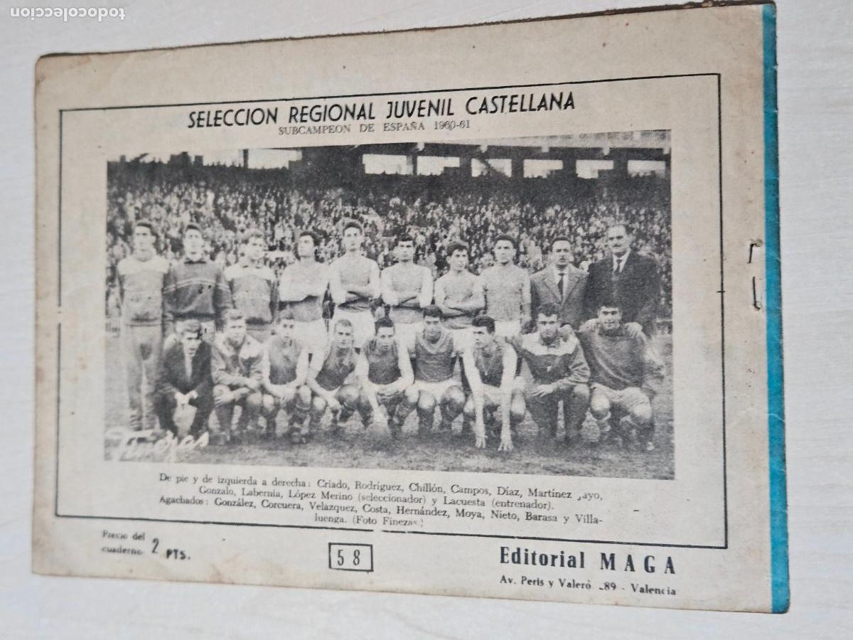 Tebeos: OLIMAN, AS DEL DEPORTE N&ordm; 58 SELECCION REGIONAL JUVENIL CASTELLANA - ORIGINAL - MAGA