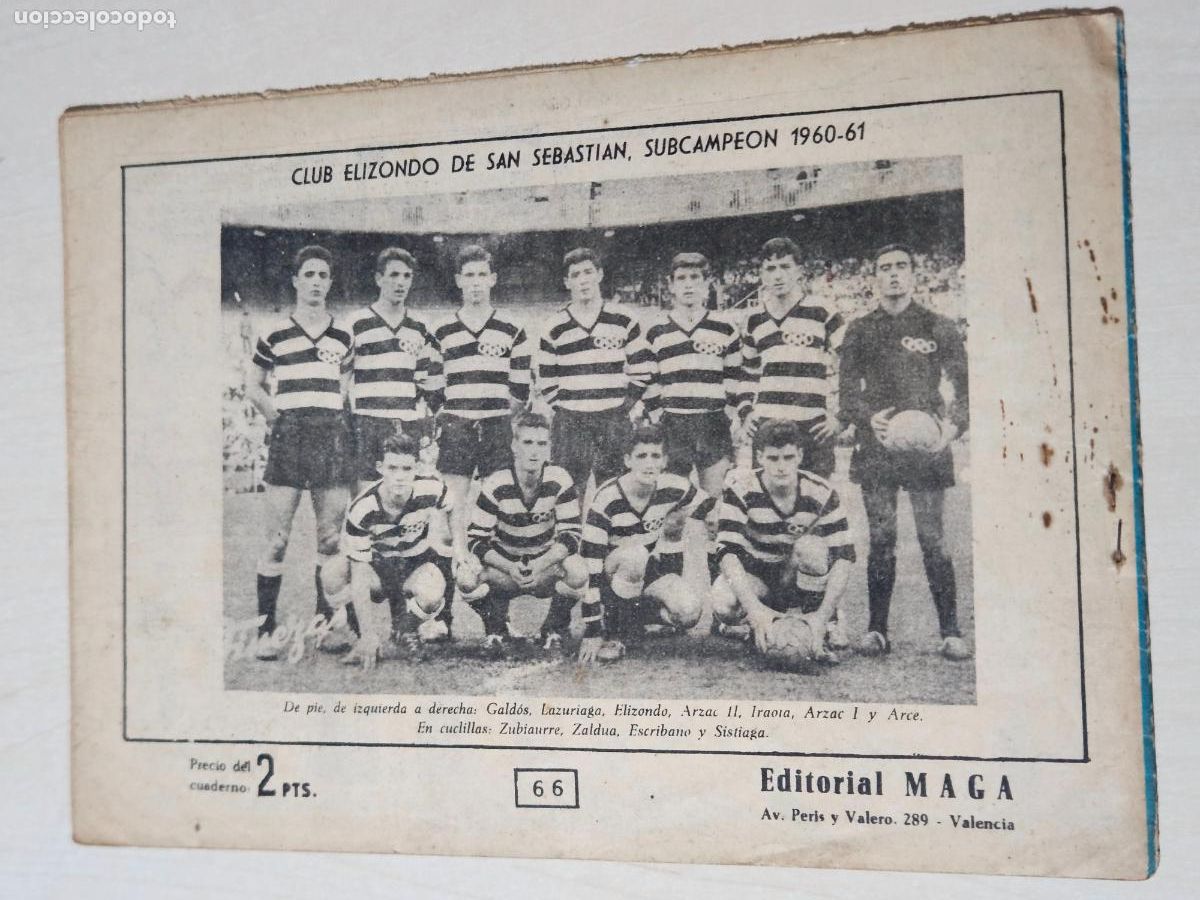 Tebeos: OLIMAN, AS DEL DEPORTE N&ordm; 66 ELIZONDO DE SAN SEBASTIAN - ORIGINAL - MAGA