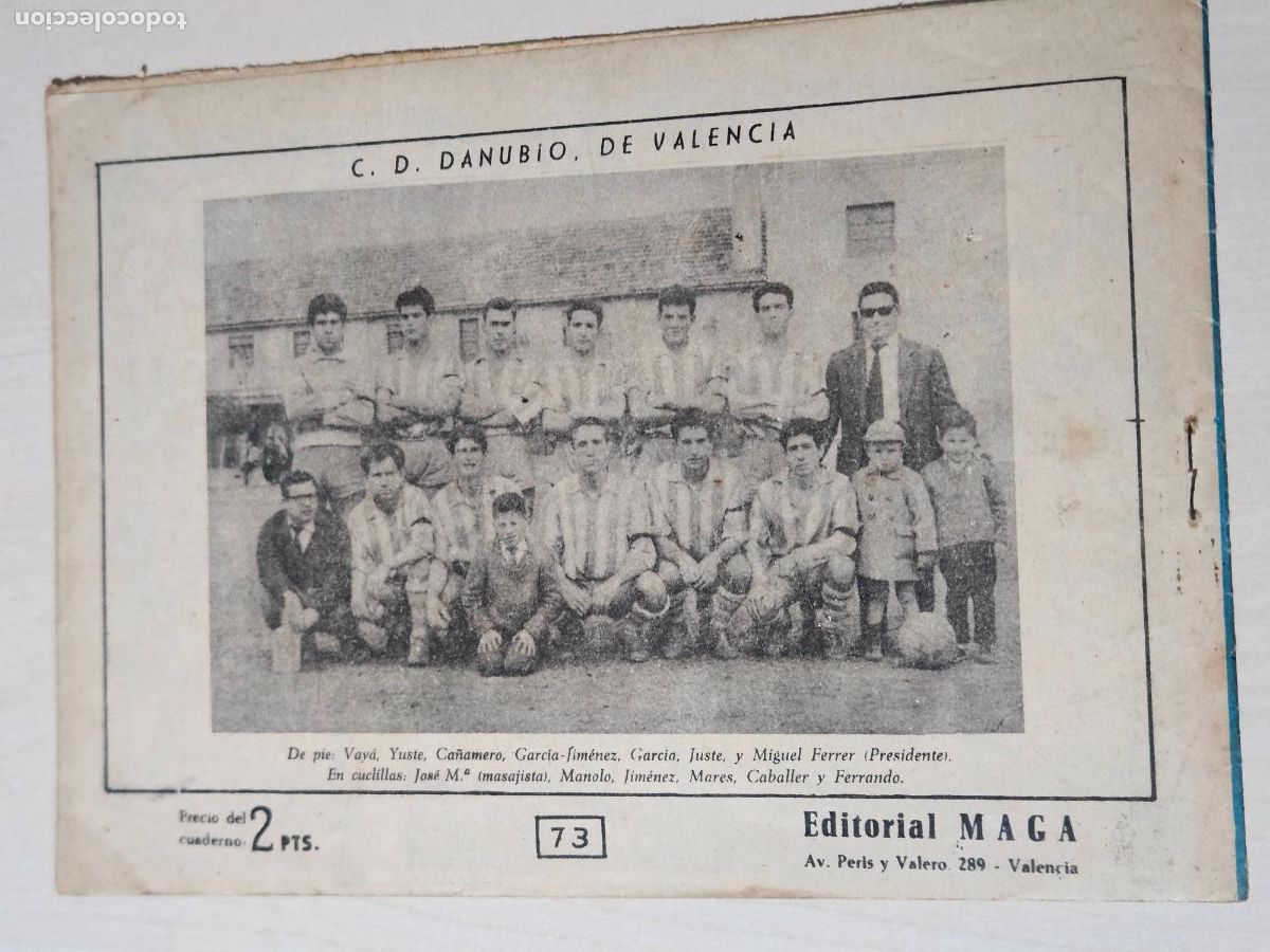 Tebeos: OLIMAN, AS DEL DEPORTE N&ordm; 73 DANUBIO DE VALENCIA - ORIGINAL - MAGA