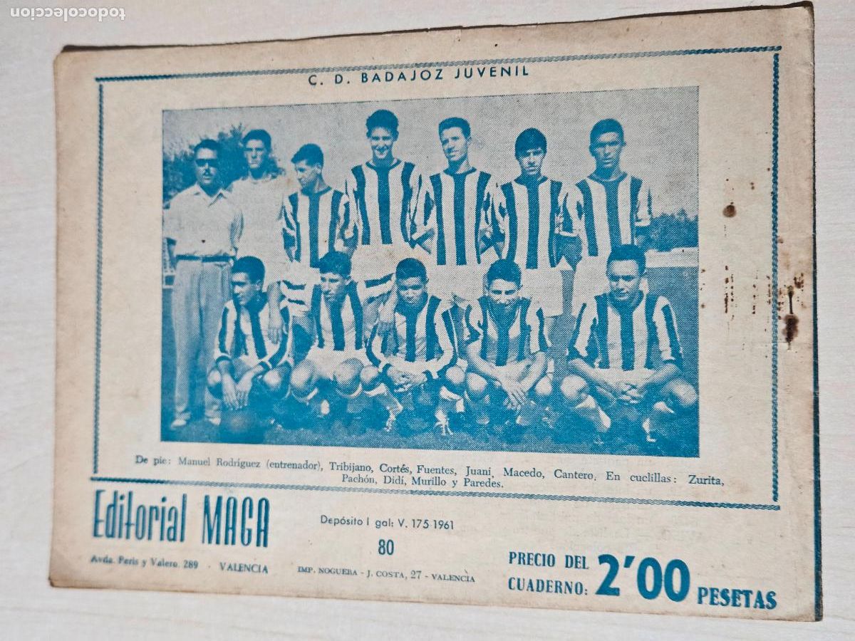 Tebeos: OLIMAN, AS DEL DEPORTE N&ordm; 80 BADAJOZ INFANTILES - ORIGINAL - MAGA