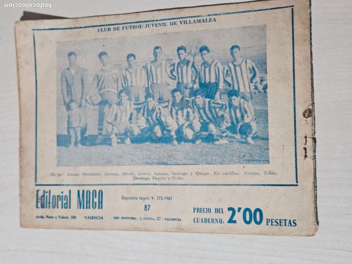 Tebeos: OLIMAN, AS DEL DEPORTE N&ordm; 87 VILLAMALEA - ORIGINAL - MAGA