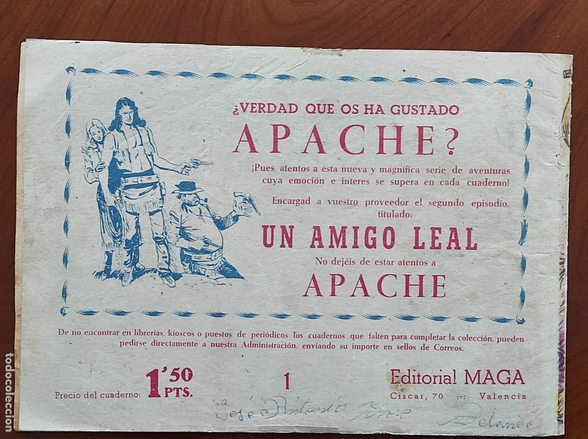 Tebeos: COLECCI&Oacute;N COMPLETA ORIGINAL APACHE 1&ordf; PARTE - 56 TEBEOS - EDITORIAL MAGA - Foto 4