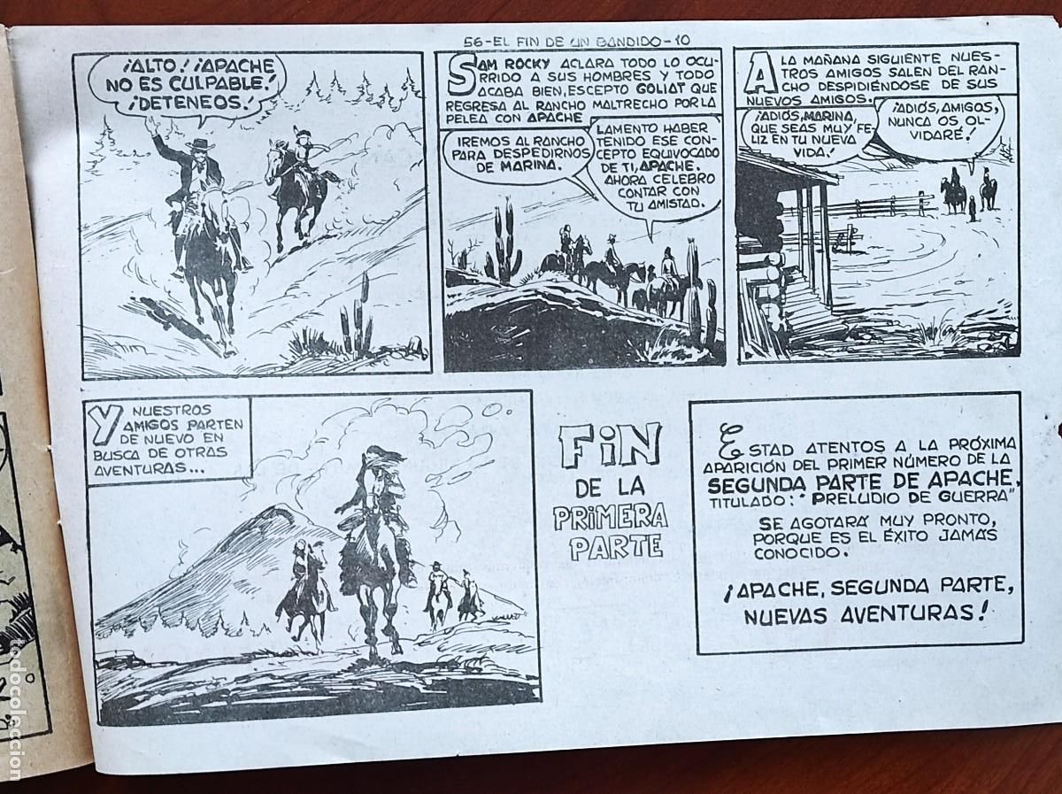 Tebeos: COLECCI&Oacute;N COMPLETA ORIGINAL APACHE 1&ordf; PARTE - 56 TEBEOS - EDITORIAL MAGA - Foto 7