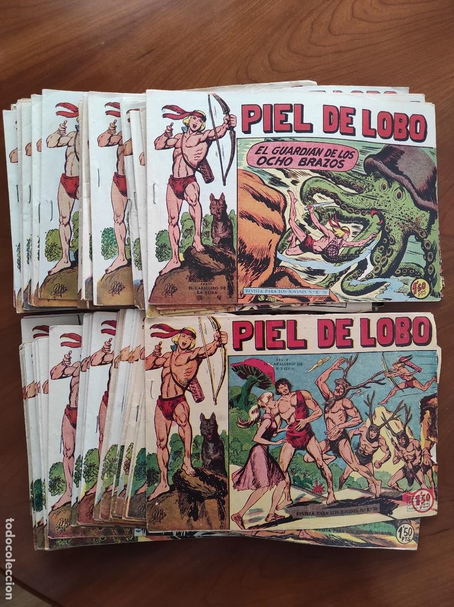 Livros de Banda Desenhada: COLECCI&Oacute;N COMPLETA ORIGINAL PIEL DE LOBO - 90 TEBEOS - EDITORIAL MAGA