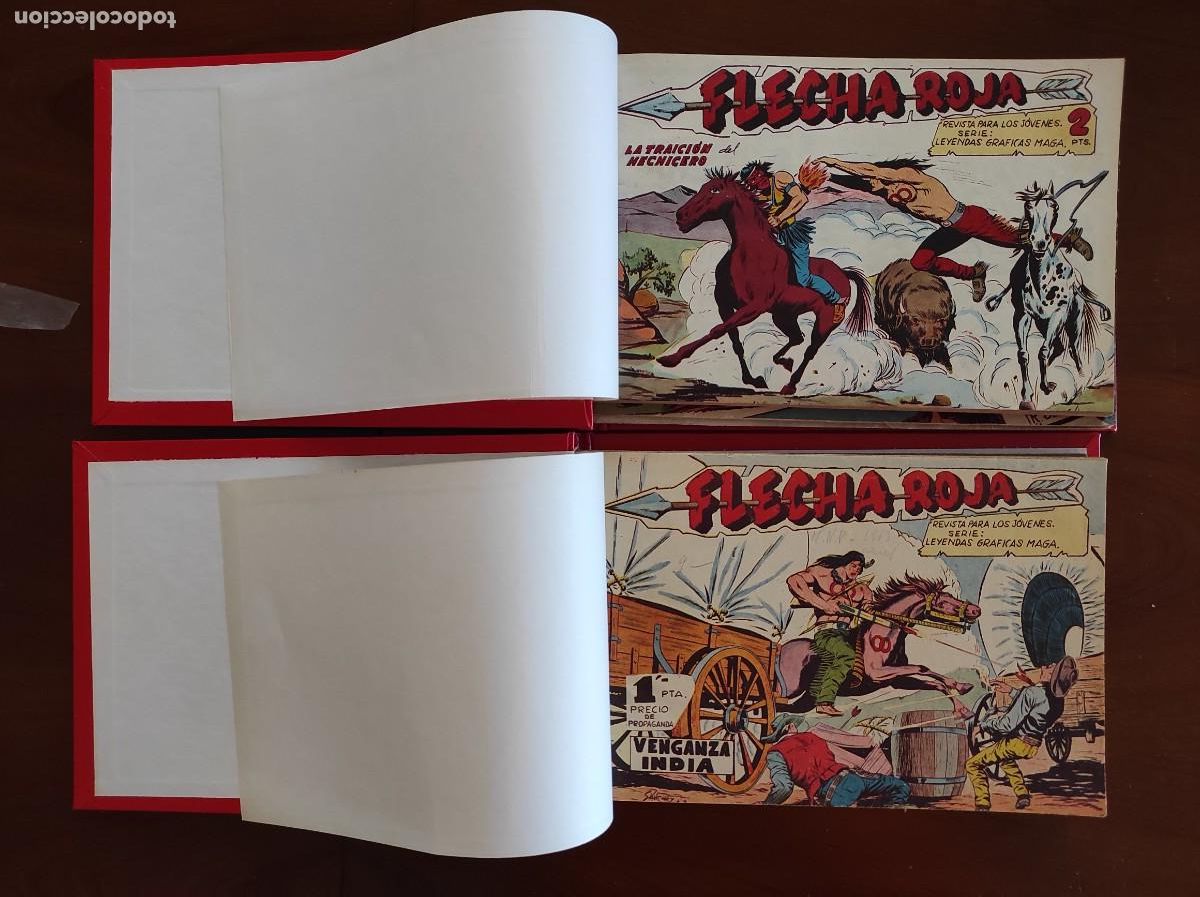 Tebeos: FLECHA ROJA COLECCI&Oacute;N COMPLETA ORIGINAL DEL N&ordm; 1 AL 79 EN DOS TOMOS - EDITORIAL MAGA