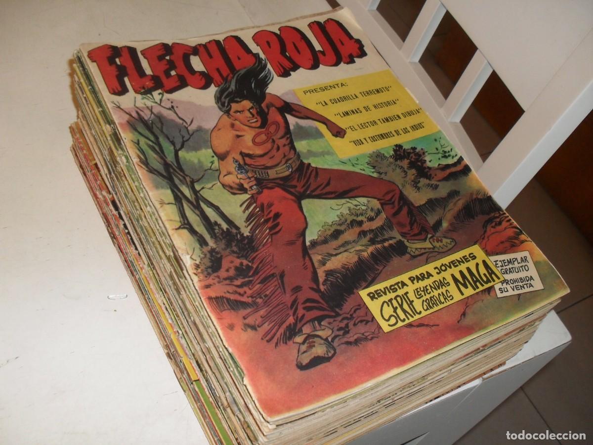 Tebeos: FLECHA ROJA,REVISTA,ORIGINAL,COLECCION CASI COMPLETA,62 DE 65,MAGA,1965