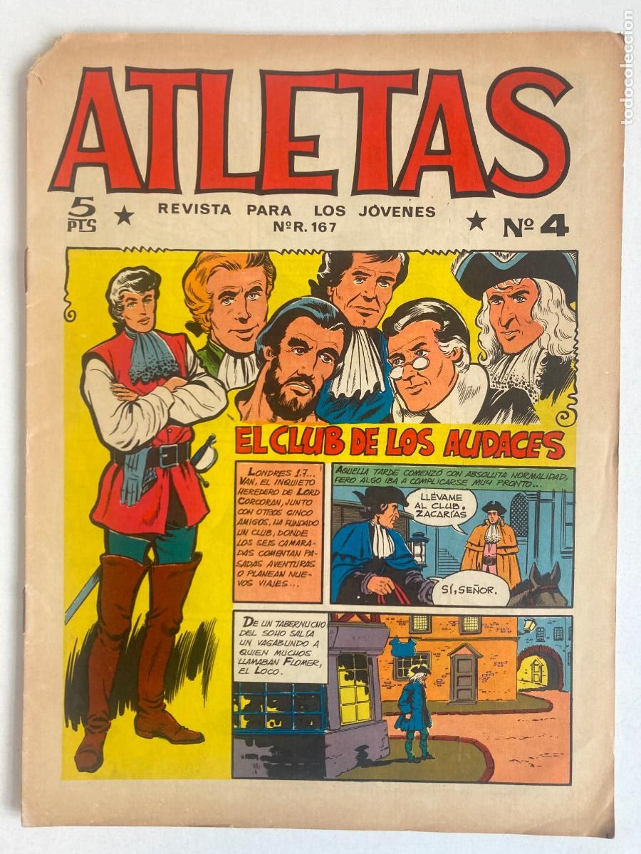 Tebeos: ATLETAS, N&ordm;4 EDITORIAL MAGA - EL CLUB DE LOS AUDACES