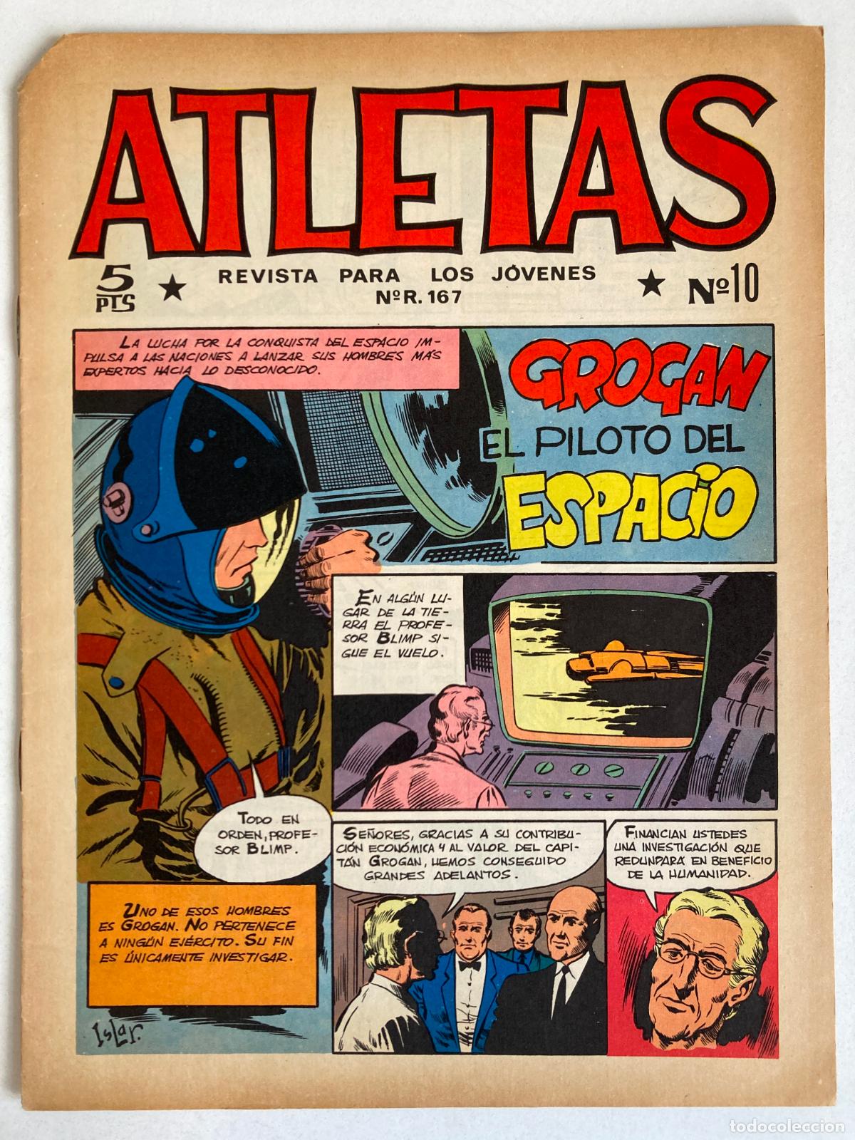Tebeos: ATLETAS, N&ordm;10 EDITORIAL MAGA - GROGAN EL PILOTO DEL ESPACIO