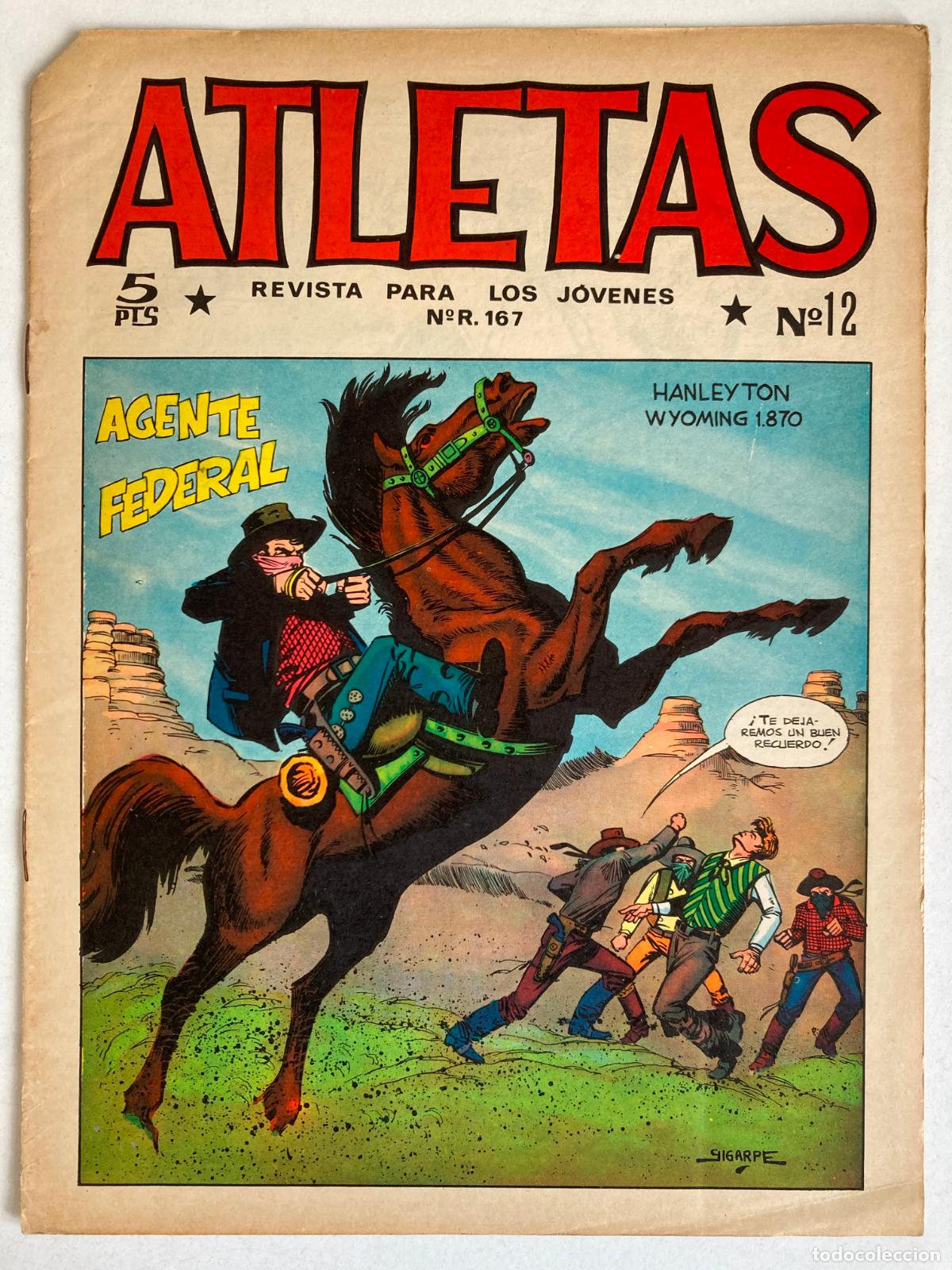 Tebeos: ATLETAS, N&ordm;12 EDITORIAL MAGA - AGENTE FEDERAL