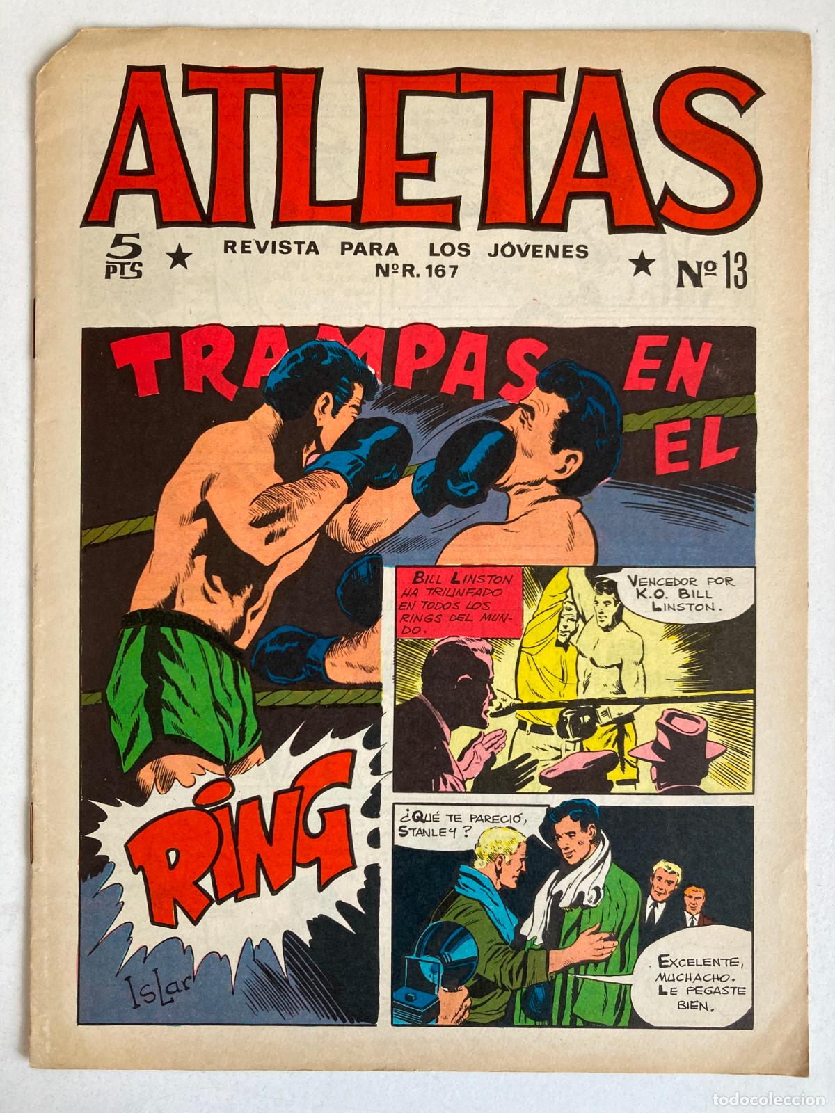 Tebeos: ATLETAS, N&ordm;13 EDITORIAL MAGA - TRAMPAS EN EL RING