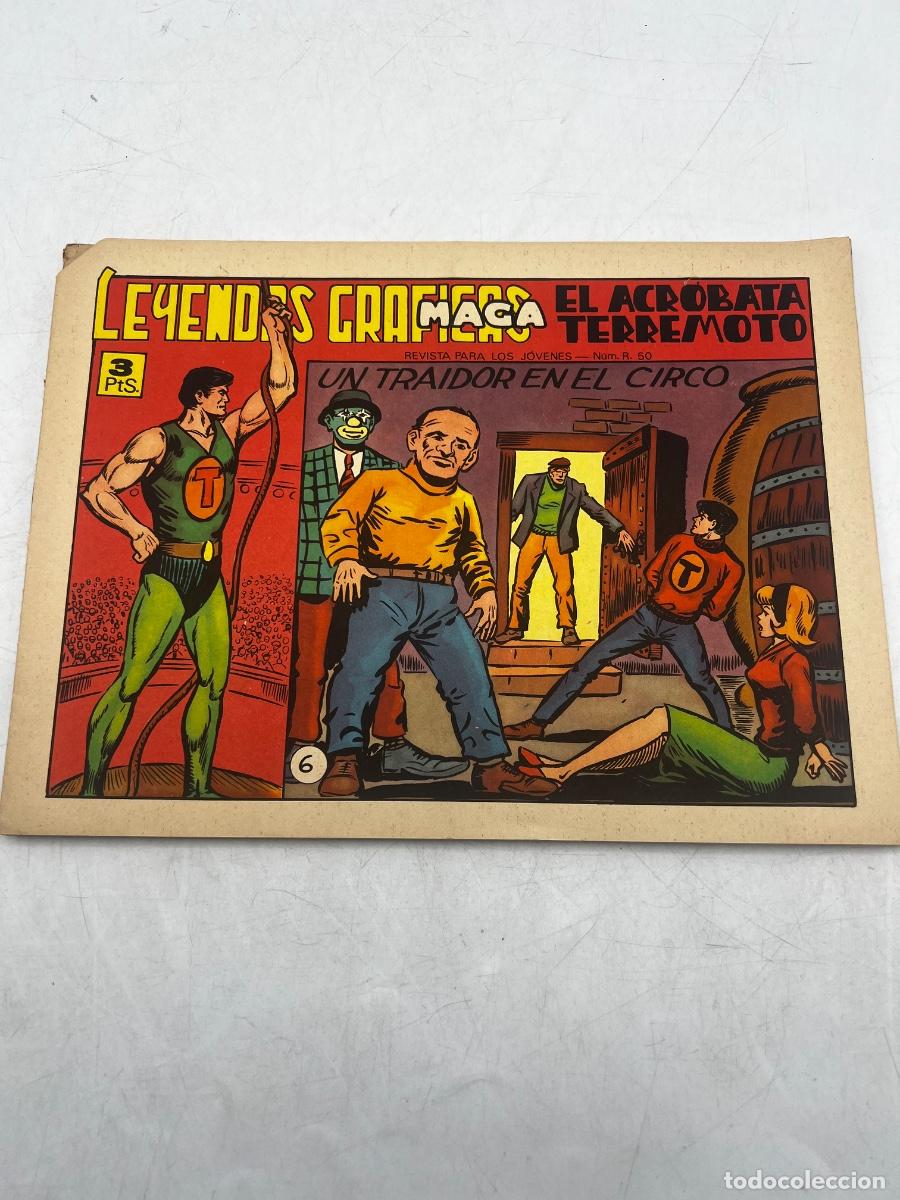 Tebeos: LEYENDAS GR&Aacute;FICAS. MAGA. N&deg; 6. EL ACR&Oacute;BATA TERREMOTO. UN TRAIDOR EN EL CIRCO.