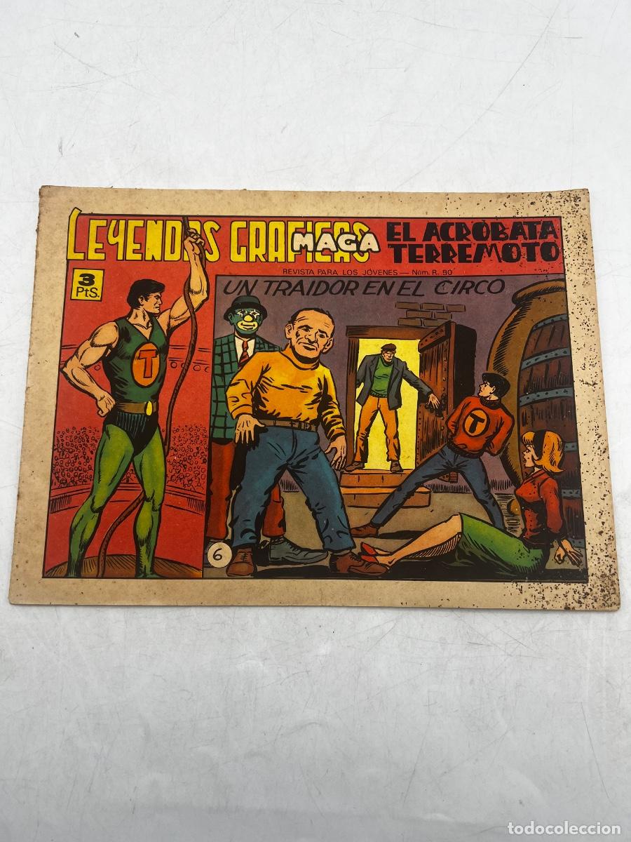Tebeos: LEYENDAS GR&Aacute;FICAS. MAGA. N&deg; 6. EL ACR&Oacute;BATA TERREMOTO. UN TRAIDOR EN EL CIRCO.