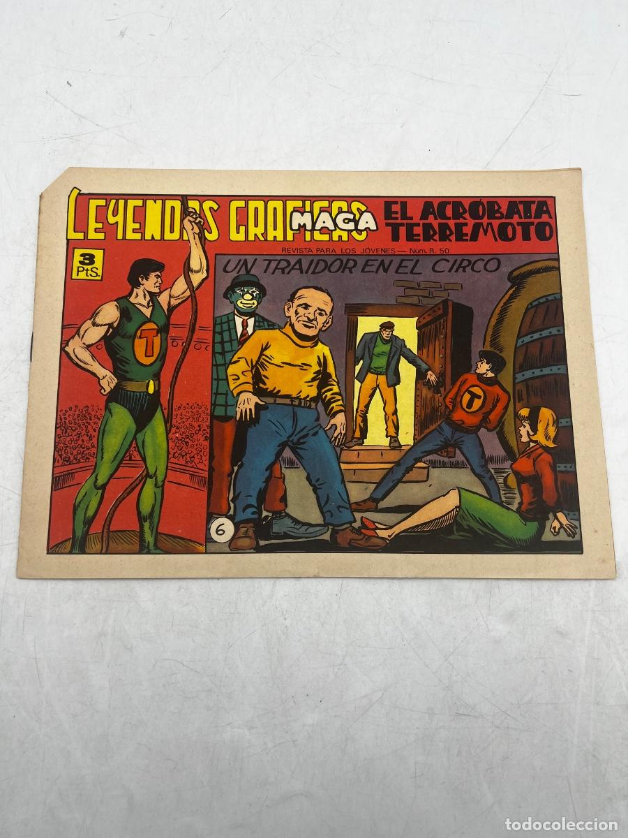 Tebeos: LEYENDAS GR&Aacute;FICAS. MAGA. N&deg; 6. EL ACR&Oacute;BATA TERREMOTO. UN TRAIDOR EN EL CIRCO.