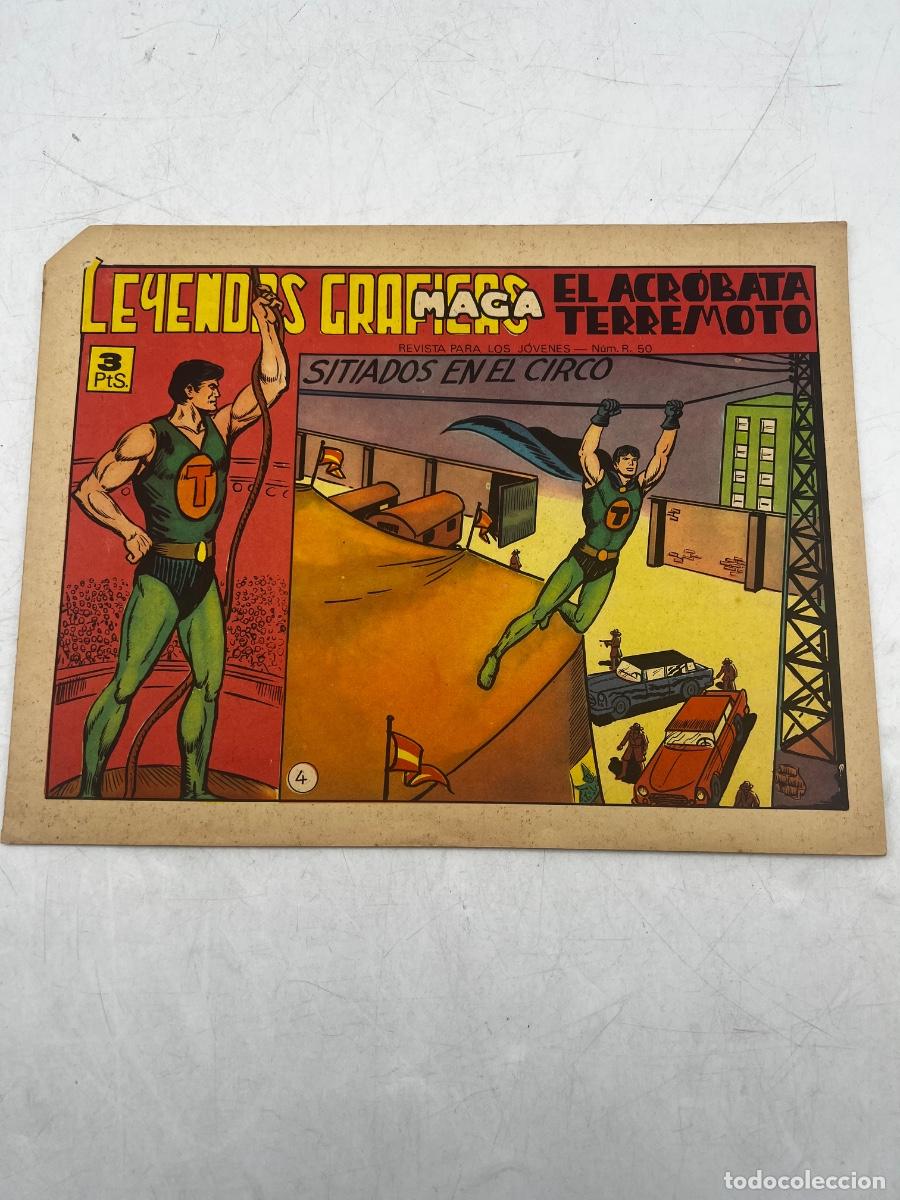 Tebeos: LEYENDAS GR&Aacute;FICAS. MAGA. N&deg; 4. EL ACR&Oacute;BATA TERREMOTO. SITIADOS EN EL CIRCO.