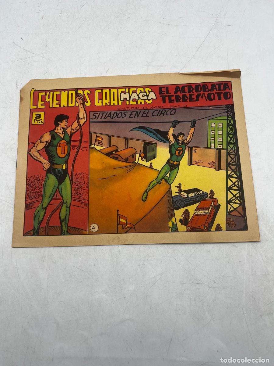 Tebeos: LEYENDAS GR&Aacute;FICAS. MAGA. N&deg; 4. EL ACR&Oacute;BATA TERREMOTO. SITIADOS EN EL CIRCO.