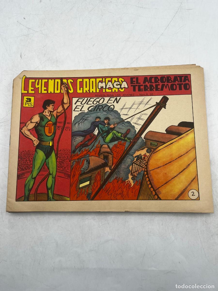 Tebeos: LEYENDAS GR&Aacute;FICAS. MAGA. N&deg; 2. EL ACR&Oacute;BATA TERREMOTO. FUEGO EN EL CIRCO.