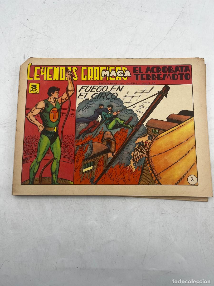 Tebeos: LEYENDAS GR&Aacute;FICAS. MAGA. N&deg; 2. EL ACR&Oacute;BATA TERREMOTO. FUEGO EN EL CIRCO.