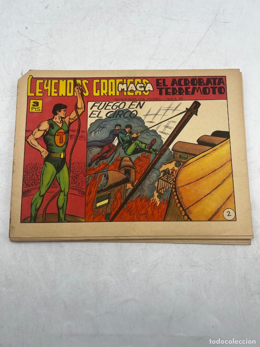 Tebeos: LEYENDAS GR&Aacute;FICAS. MAGA. N&deg; 2. EL ACR&Oacute;BATA TERREMOTO. FUEGO EN EL CIRCO.