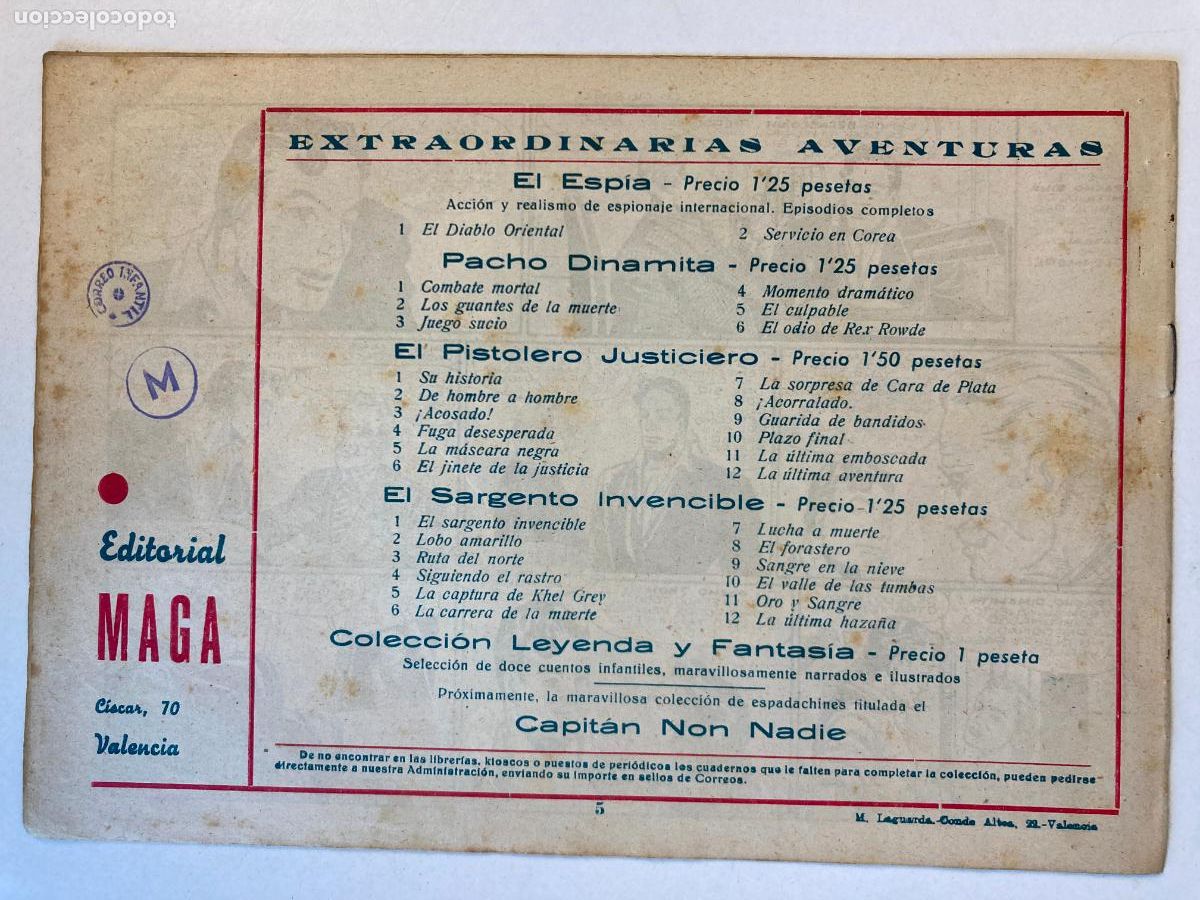 Tebeos: PACHO DINAMITA, N&ordm;5 EDITORIAL MAGA, ORIGINAL - EL CULPABLE - Foto 2