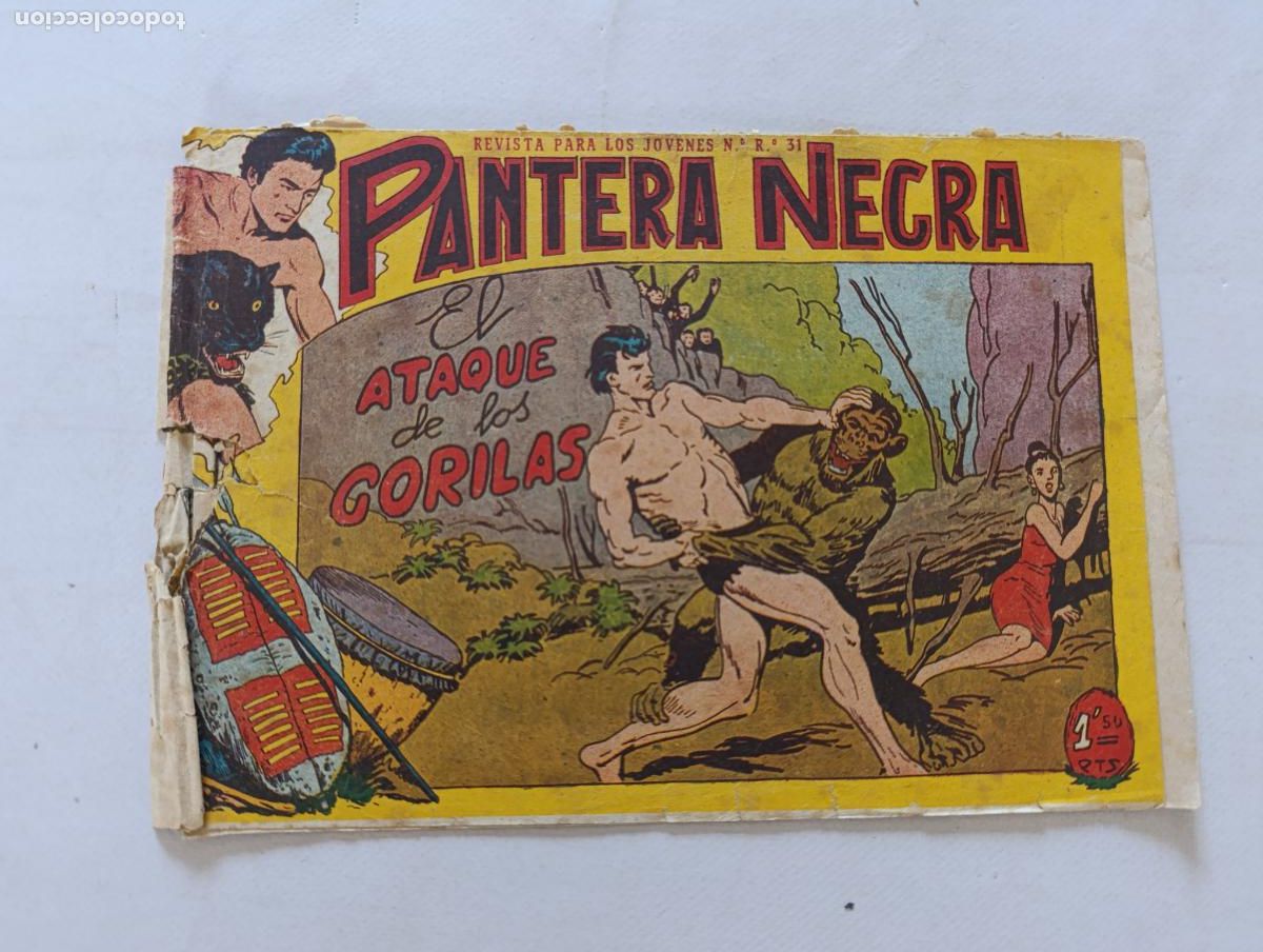 Tebeos: PANTERA NEGRA N&ordm; 20 - EL ATAQUE DE LOS GORILAS - MAGA - ORIGINAL (HV1)