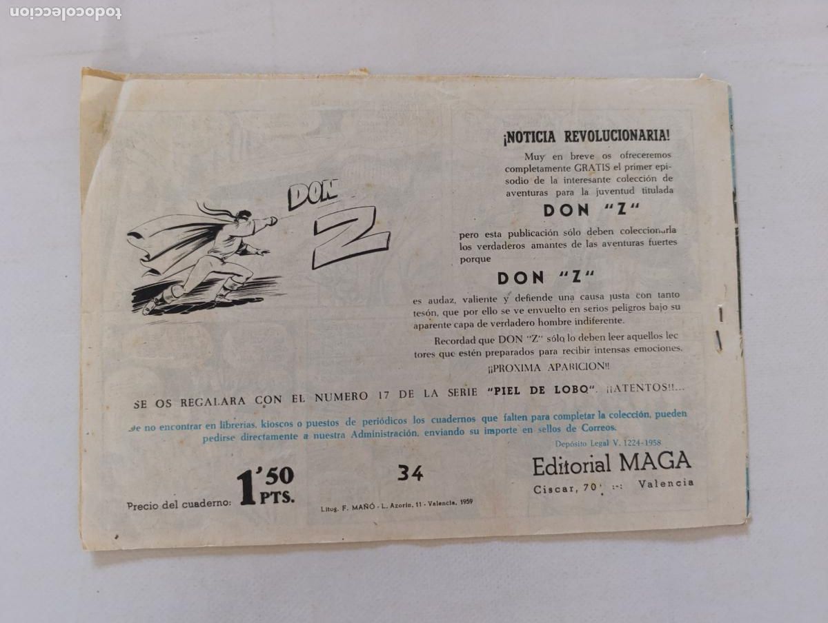 Tebeos: APACHE N&ordm; 34 - EL FANTASMA DEL LAGO - MAGA - ORIGINAL (HV1) - Foto 2