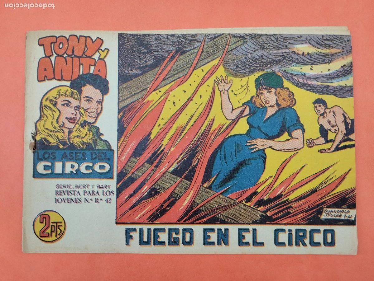 Tebeos: TONY Y ANITA. EDITORIAL MAGA. LOS ASES DEL CIRCO. SERIE: BERT Y BART. N&ordm;64. FUEGO EN EL CIRCO