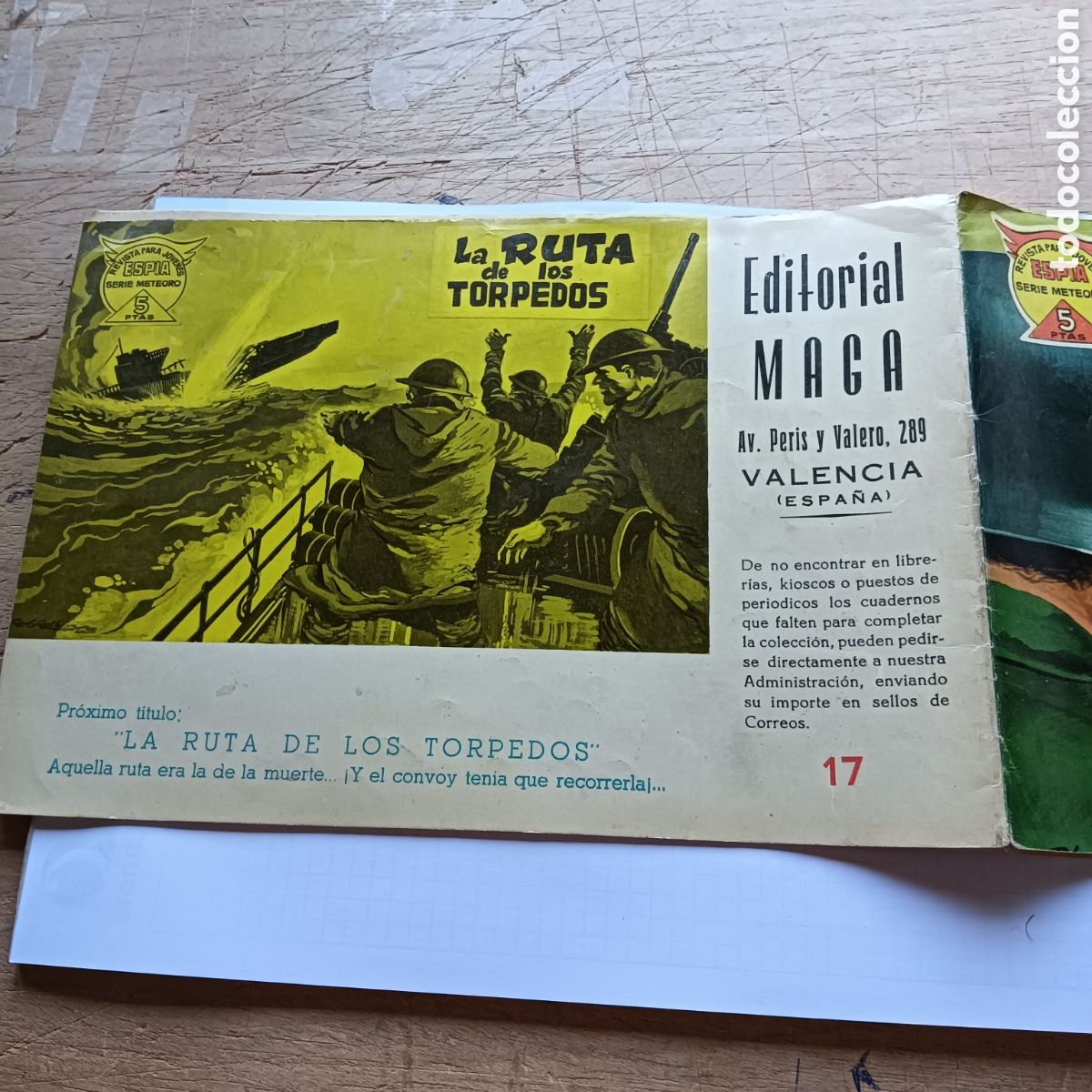 Tebeos: ESP&Iacute;A SERIE METEORO NUM17 EDITORIAL MAGA ORIGINAL - Foto 2