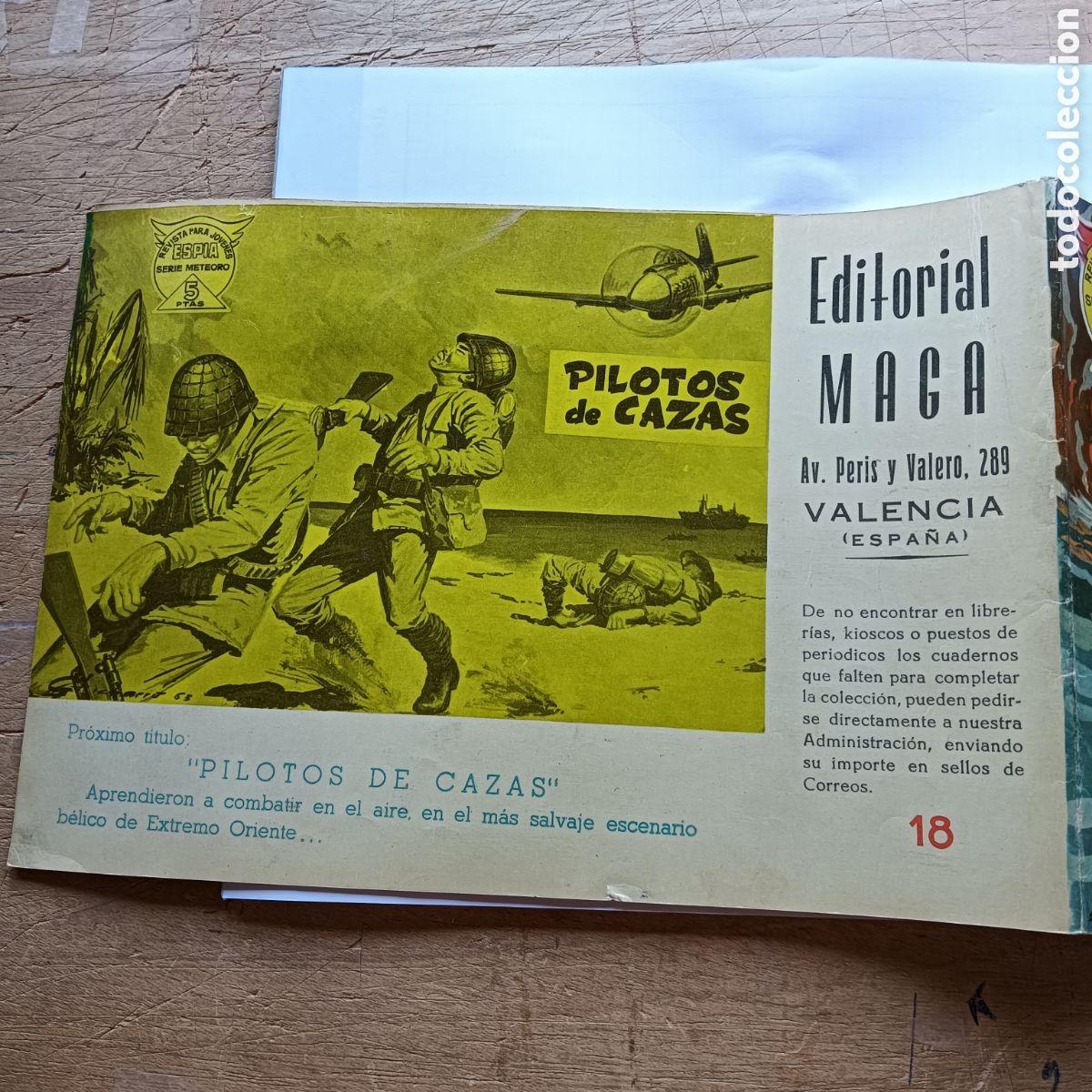 Tebeos: ESP&Iacute;A SERIE METEORO NUM18 EDITORIAL MAGA ORIGINAL - Foto 2