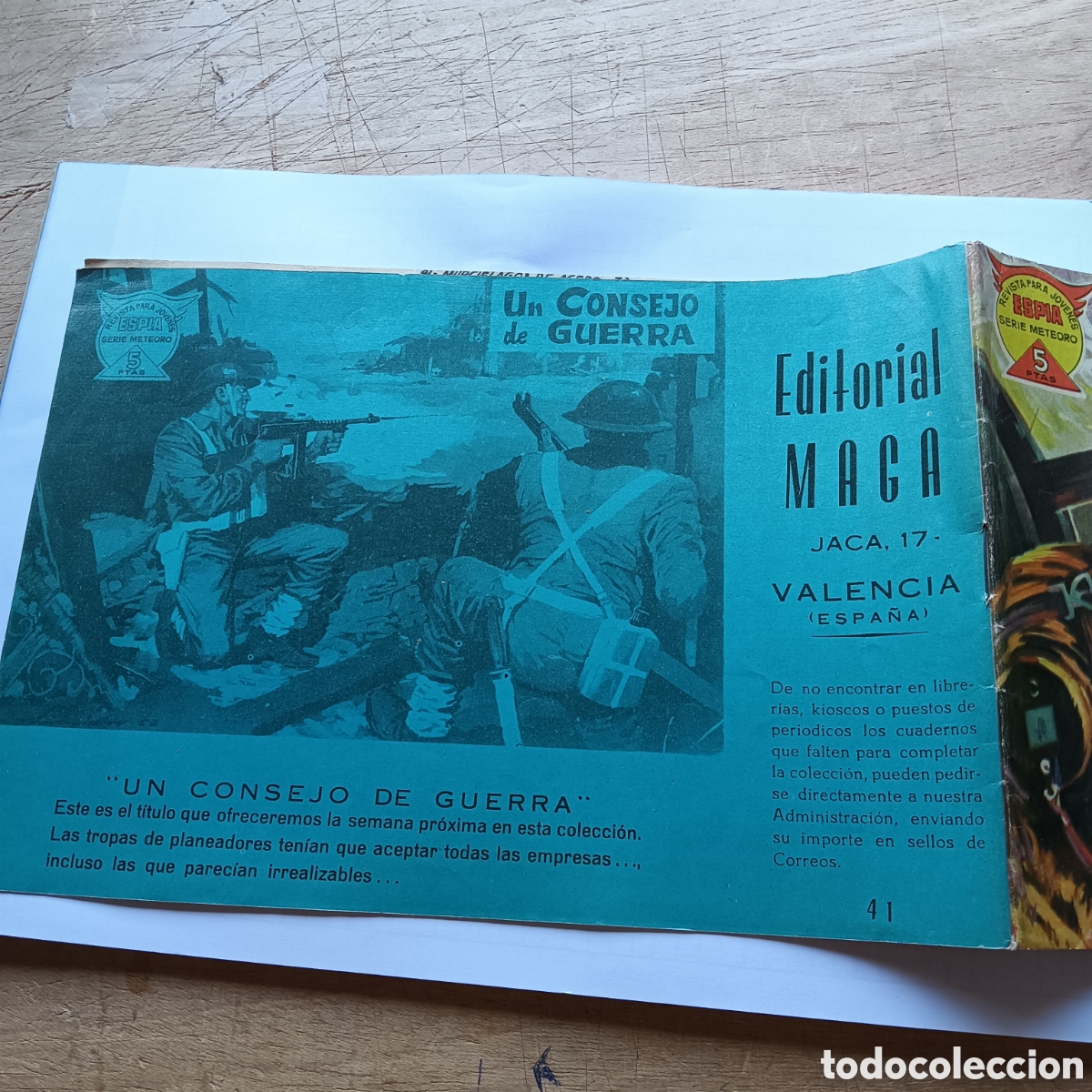 Tebeos: ESP&Iacute;A SERIE METEORO NUM 41 EDITORIAL MAGA ORIGINAL - Foto 2