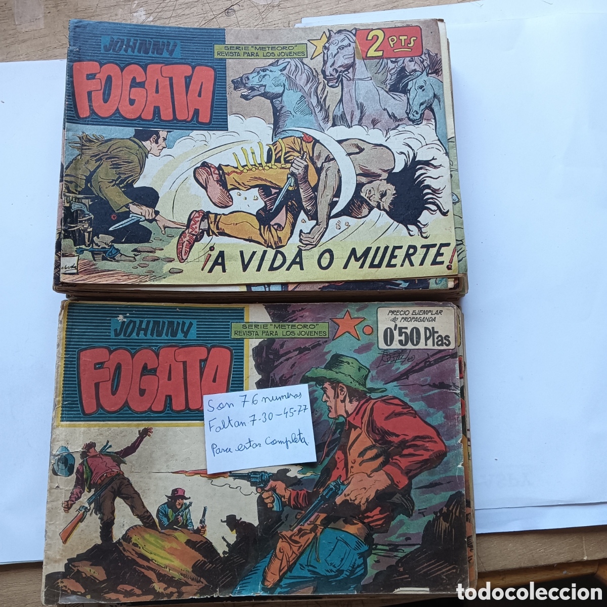 Tebeos: JOHNNY FOGATA LOTE 76NUM EDI.MAGA ORIGINALES