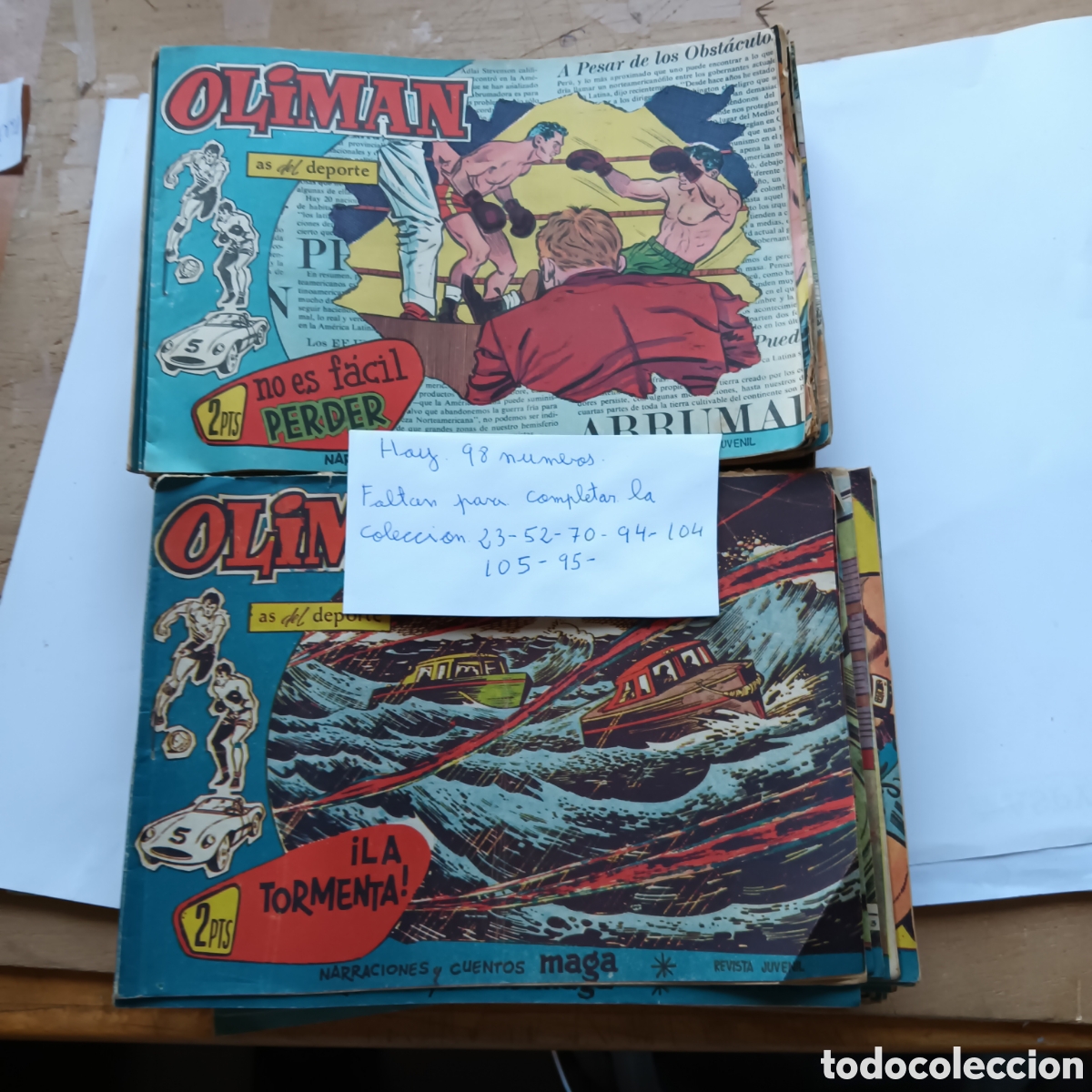Tebeos: OLIMAN AS DEL DEPORTE LOTE 98 NUM.EDI.MAGA ORIGINALES