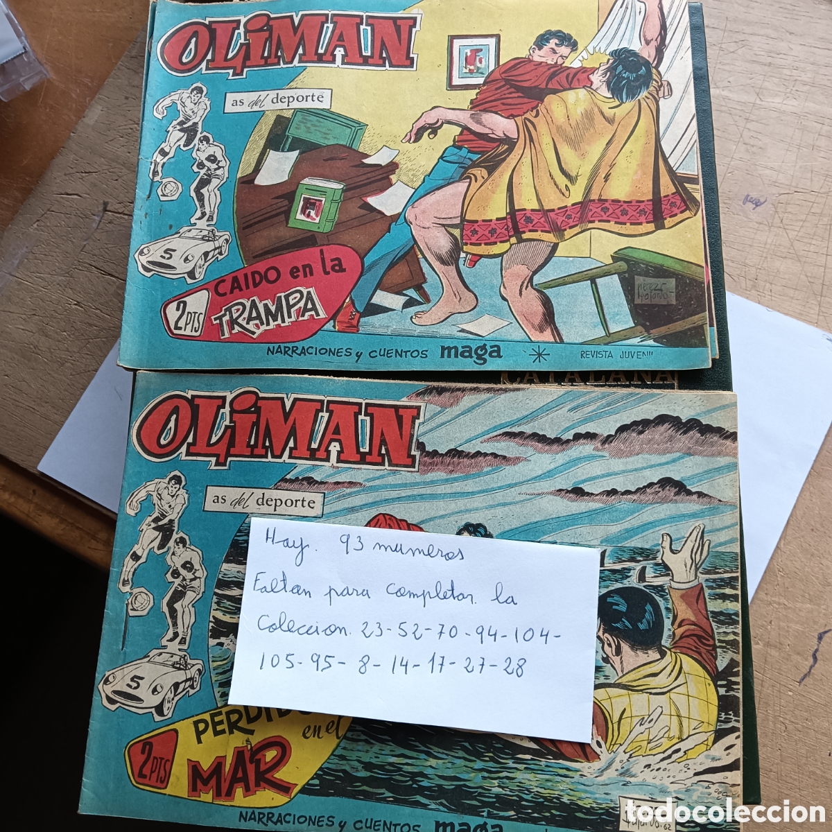 Tebeos: OLIMAN AS DEL DEPORTE LOTE 98 NUM.EDI.MAGA ORIGINALES
