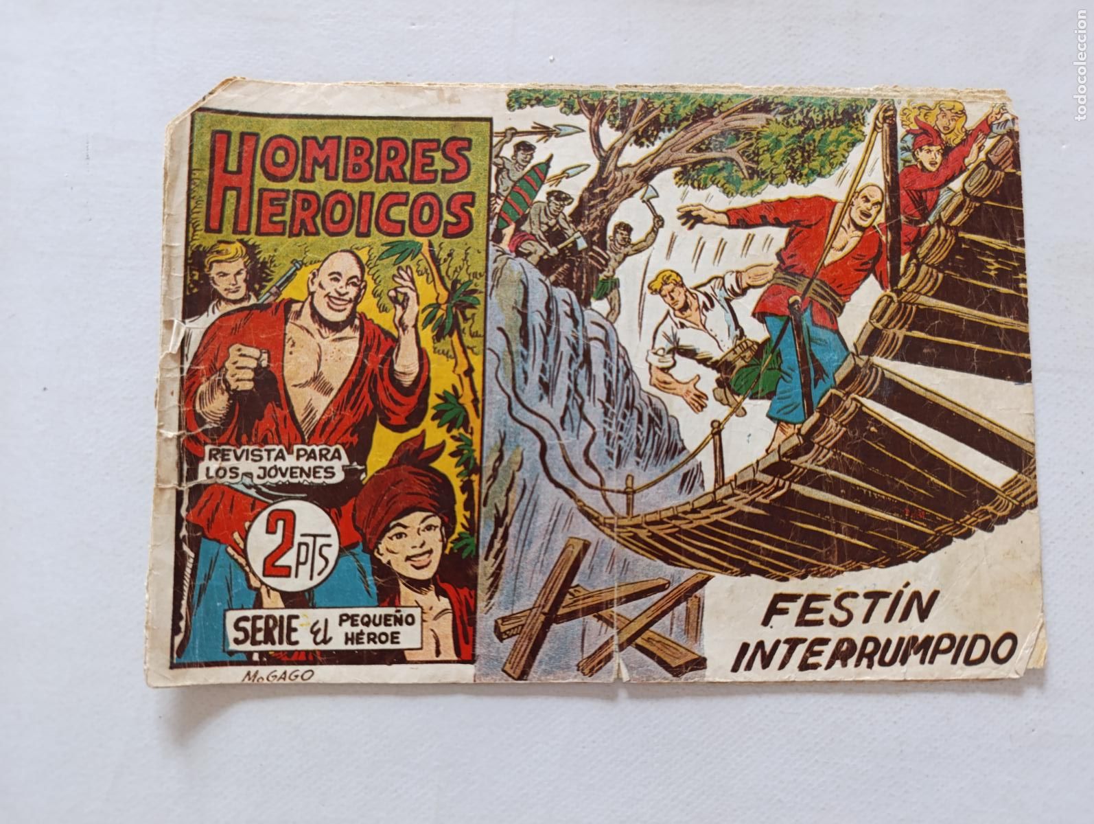 Tebeos: HOMBRES HEROICOS N&ordm; 29 - FESTIN INTERRUMPIDO - SERIE EL PEQUE&Ntilde;O HEROE - MAGA - ORIGINAL (HV)