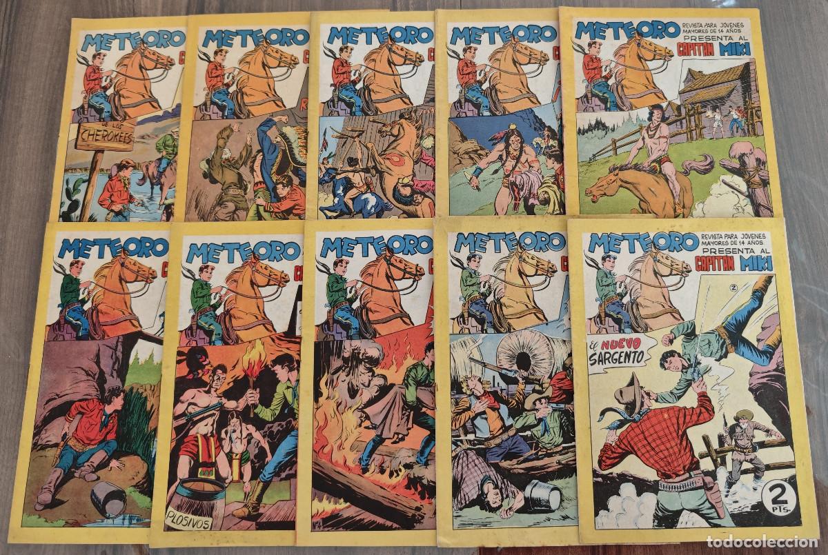 Comics: METEORO CAPITAN MIKI n&ordm; 2, 3, 4, 6, 7, 8, 9, 10, 13 y 14 (Maga 1964) 10 tebeos.