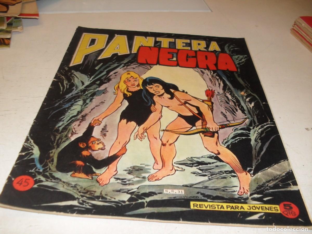 Tebeos: (ORIGINAL)PANTERA NEGRA N&ordm; 45,CON POSTER,EN COLOR,DE MARCO POLO,DE BERMEJO,DE 65,REVISTA,MAGA,1965